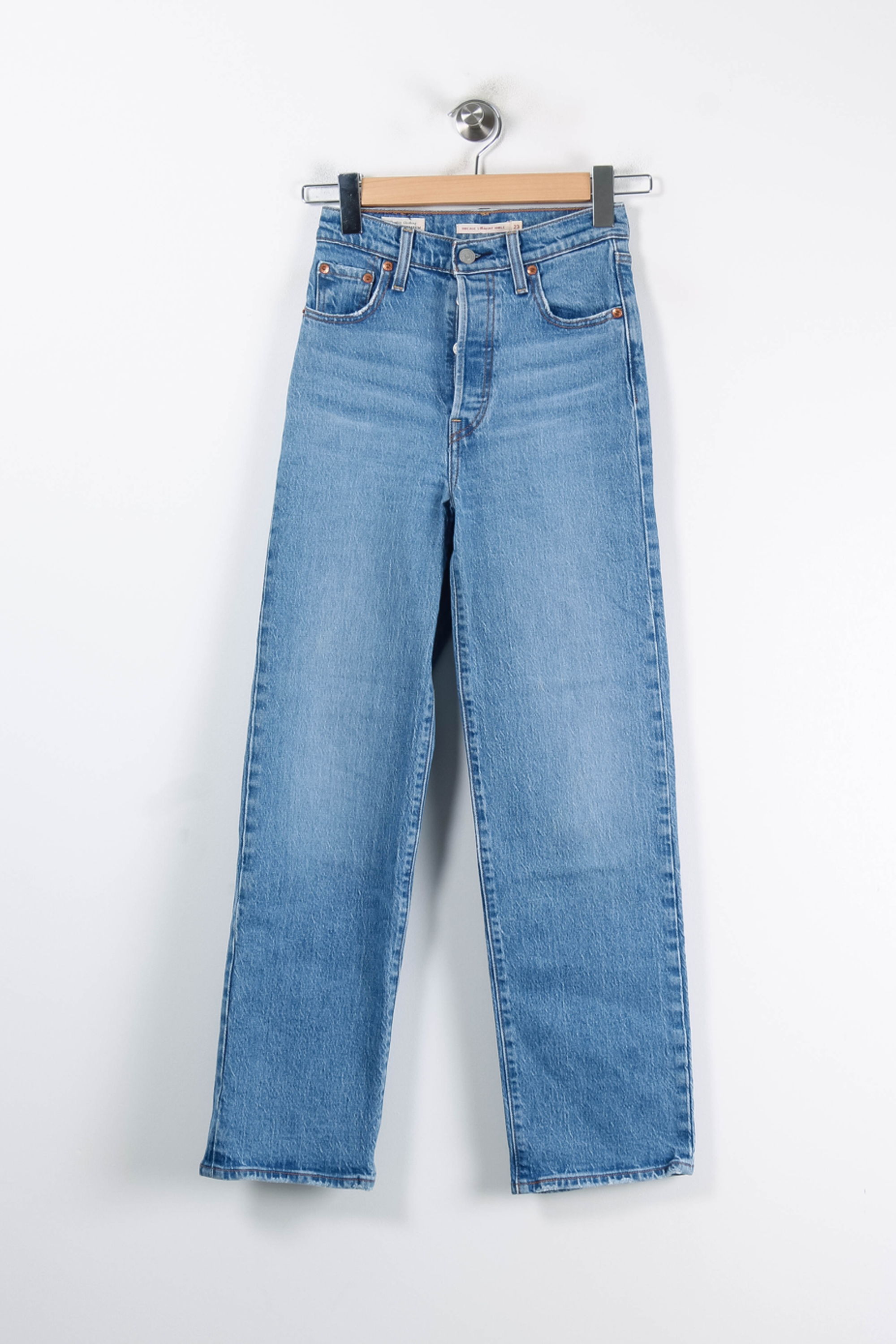 Cropped slim jeans with studs LEVI'S - Seconde main Blue
