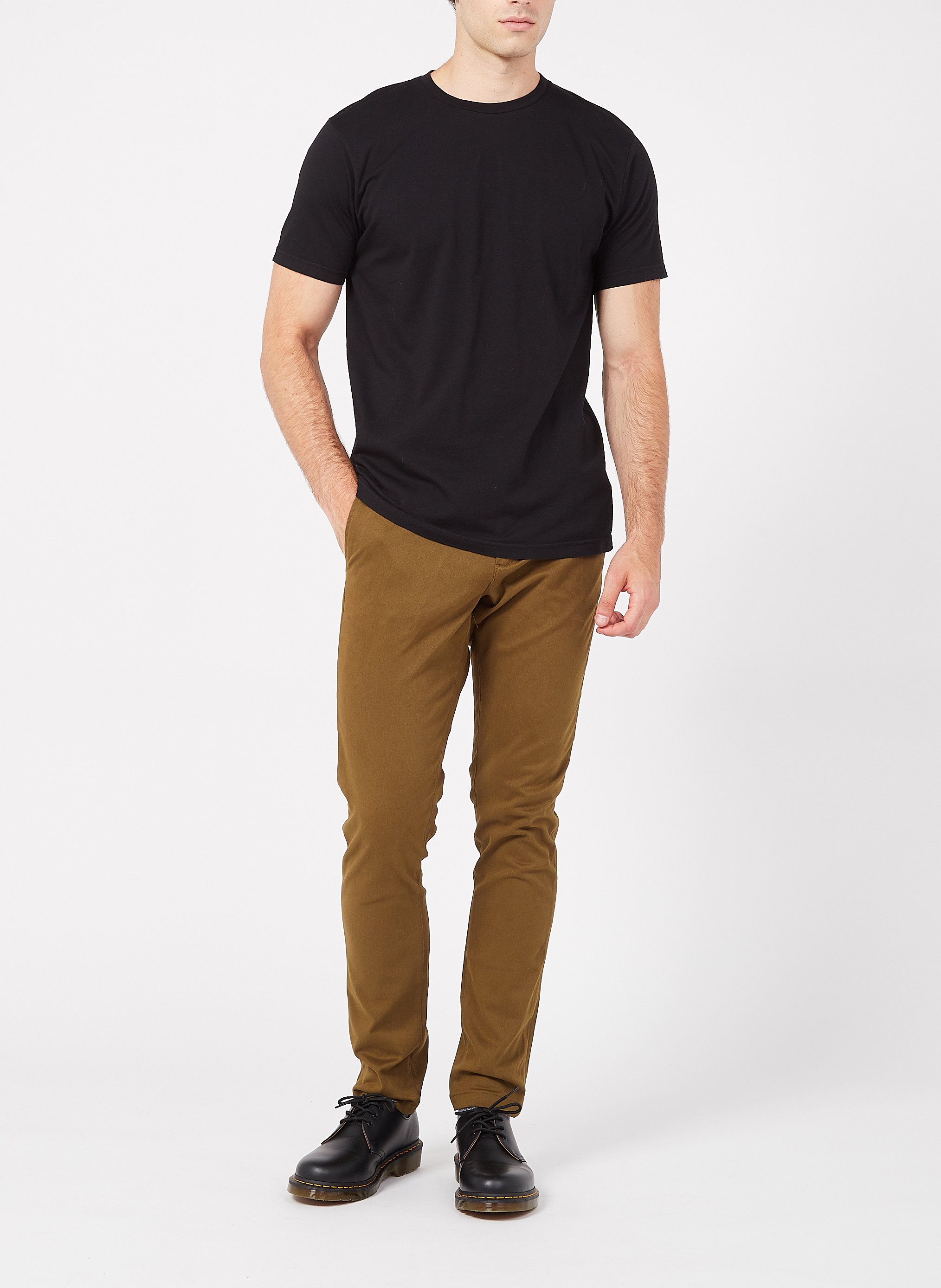 Rundhals-T-Shirt aus Bio-Baumwolle COLORFUL STANDARD Schwarz