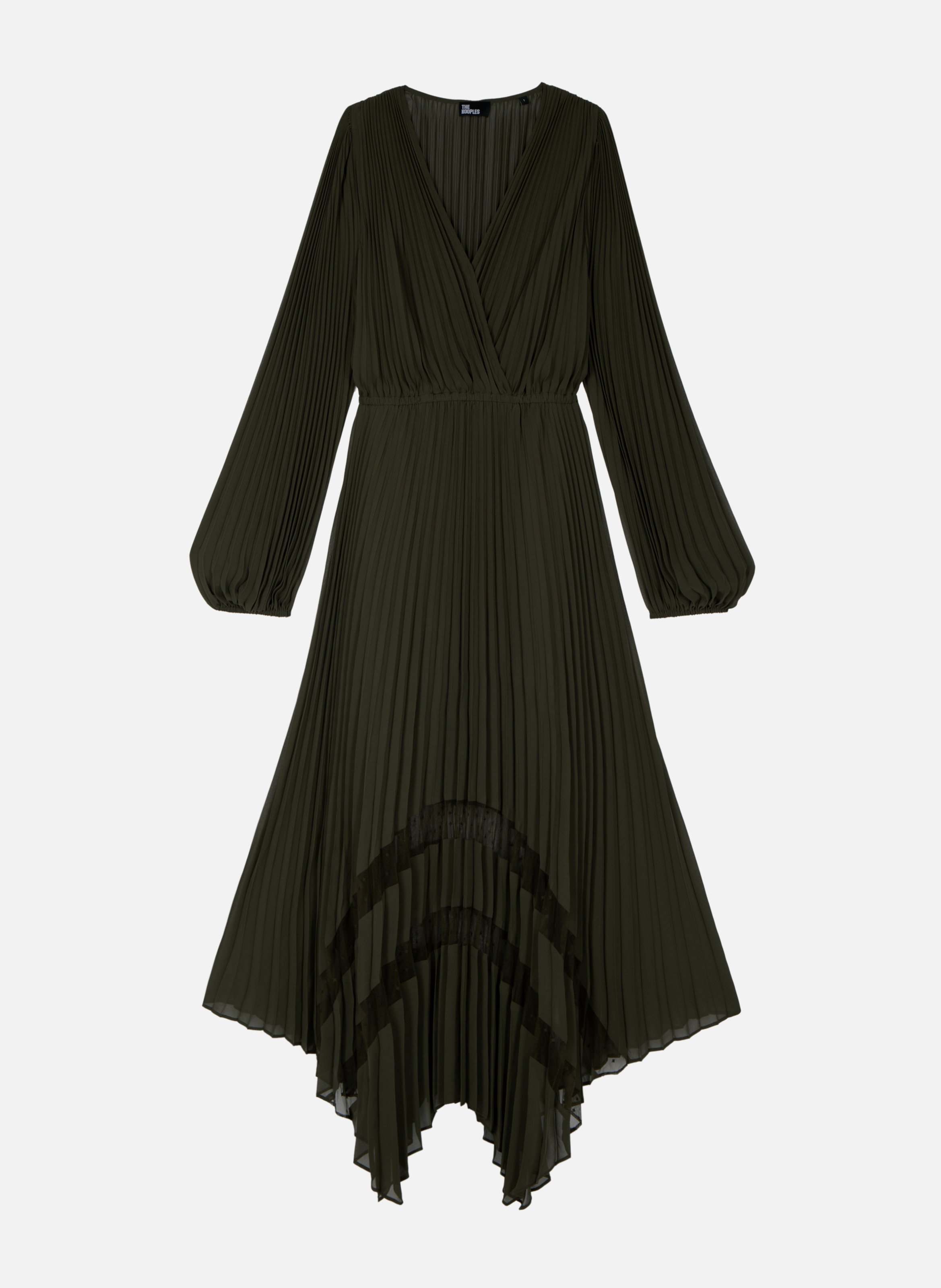 Long pleated dress THE KOOPLES Green