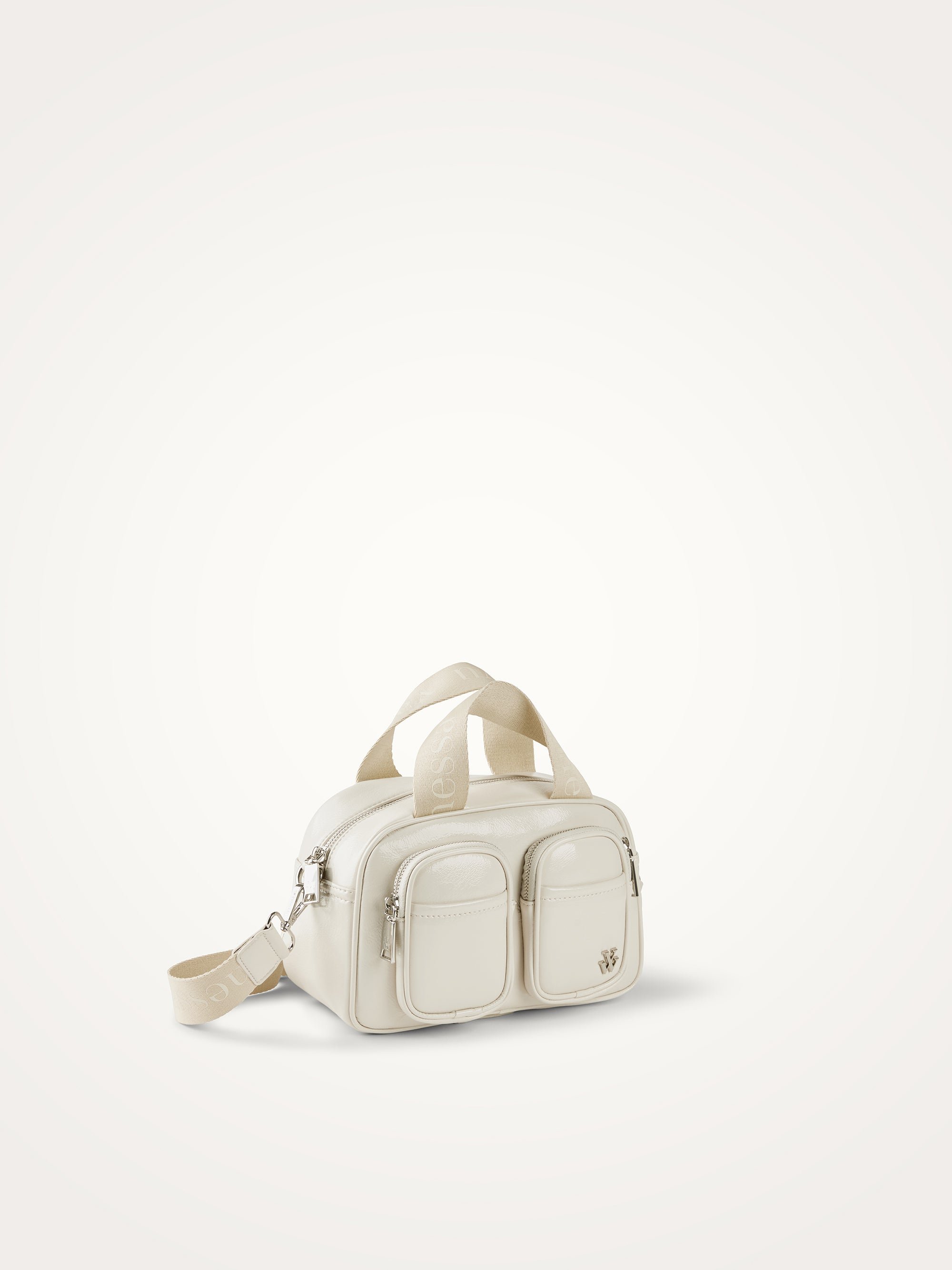 Mini bowling bag with shoulder strap VANESSA WU Beige