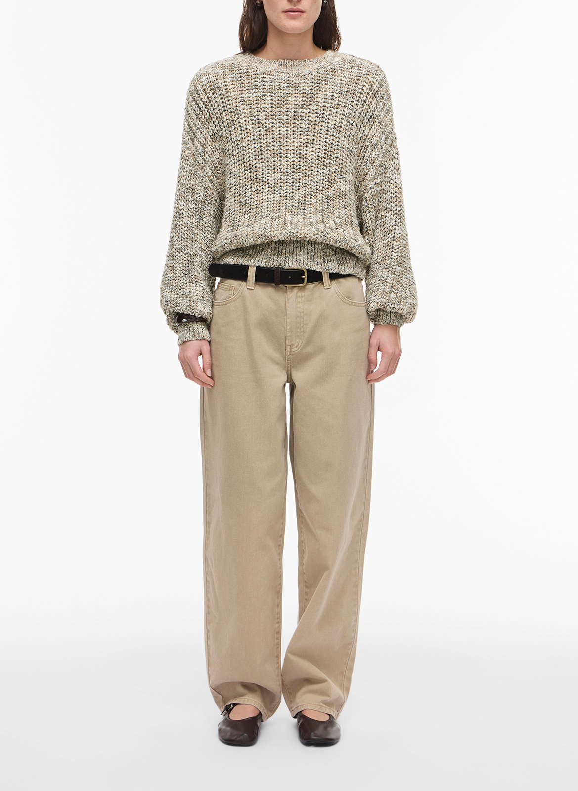 Slub cotton T-shirt ROUGE EDIT Beige