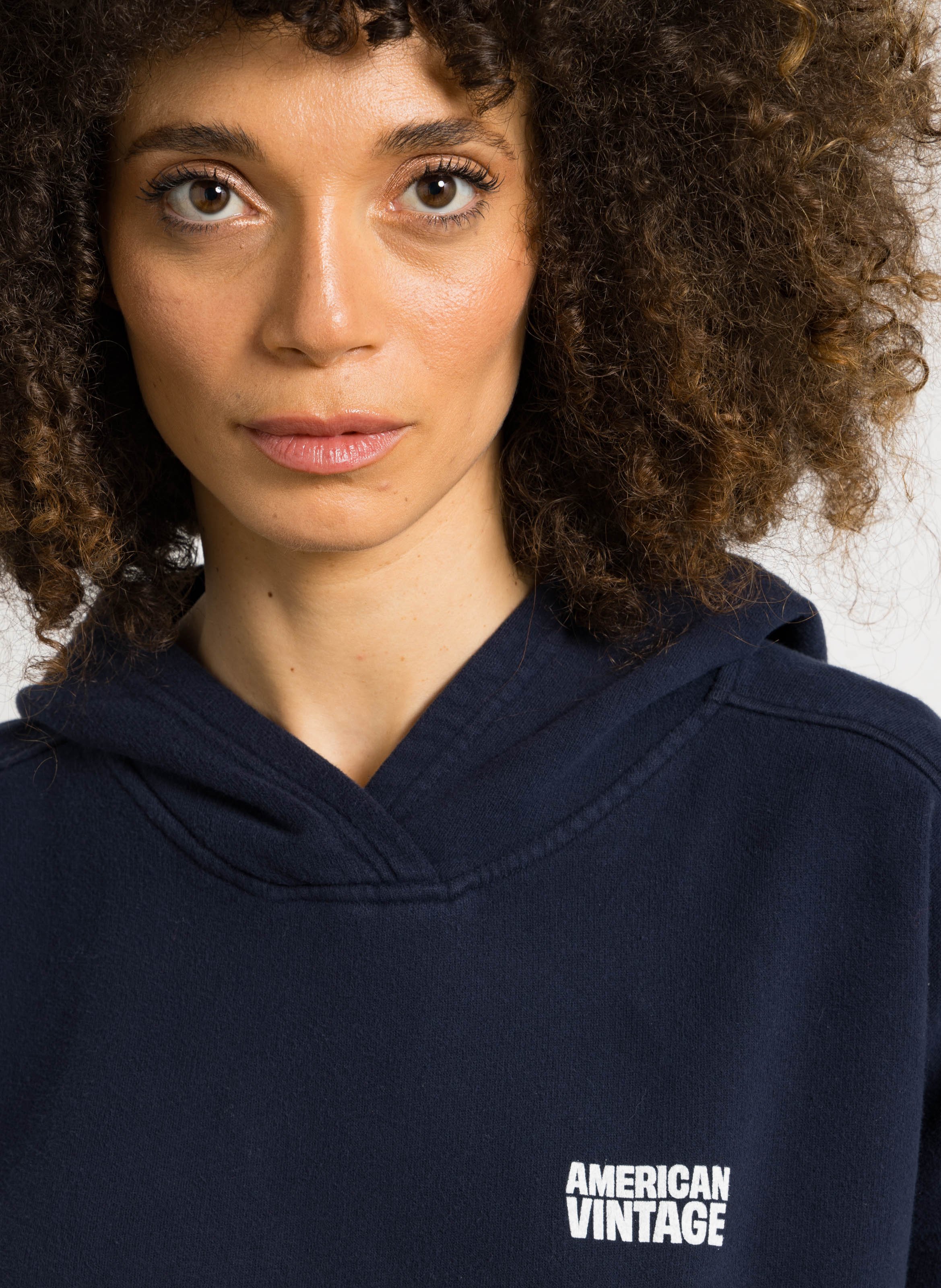 Oversize-Kapuzensweatshirt AMERICAN VINTAGE Blau