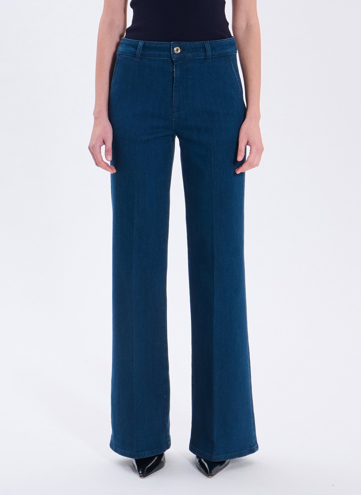 Jean flare en coton mélangé ZAPA Violet