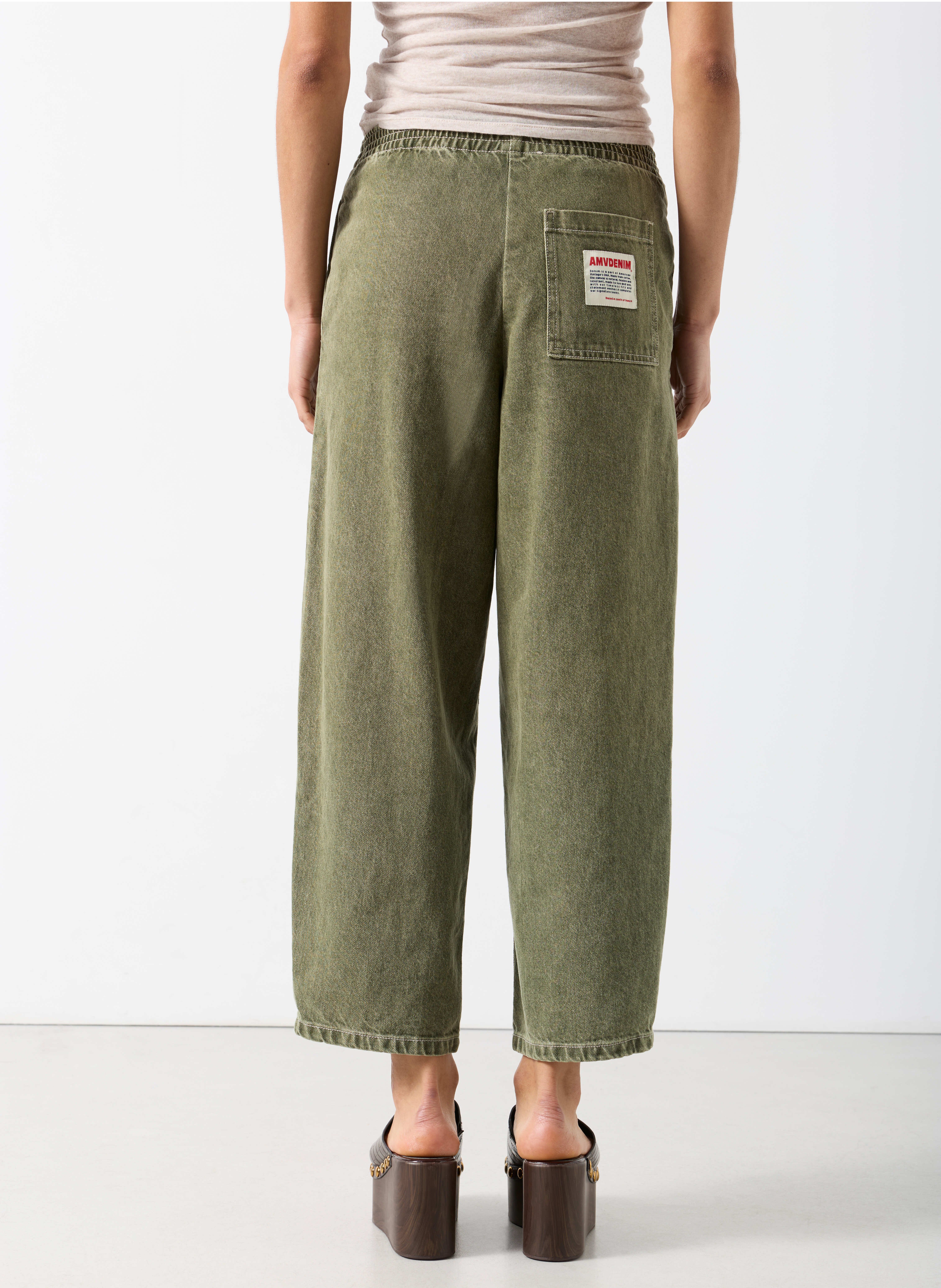 Jean large en coton mélangé AMERICAN VINTAGE Vert