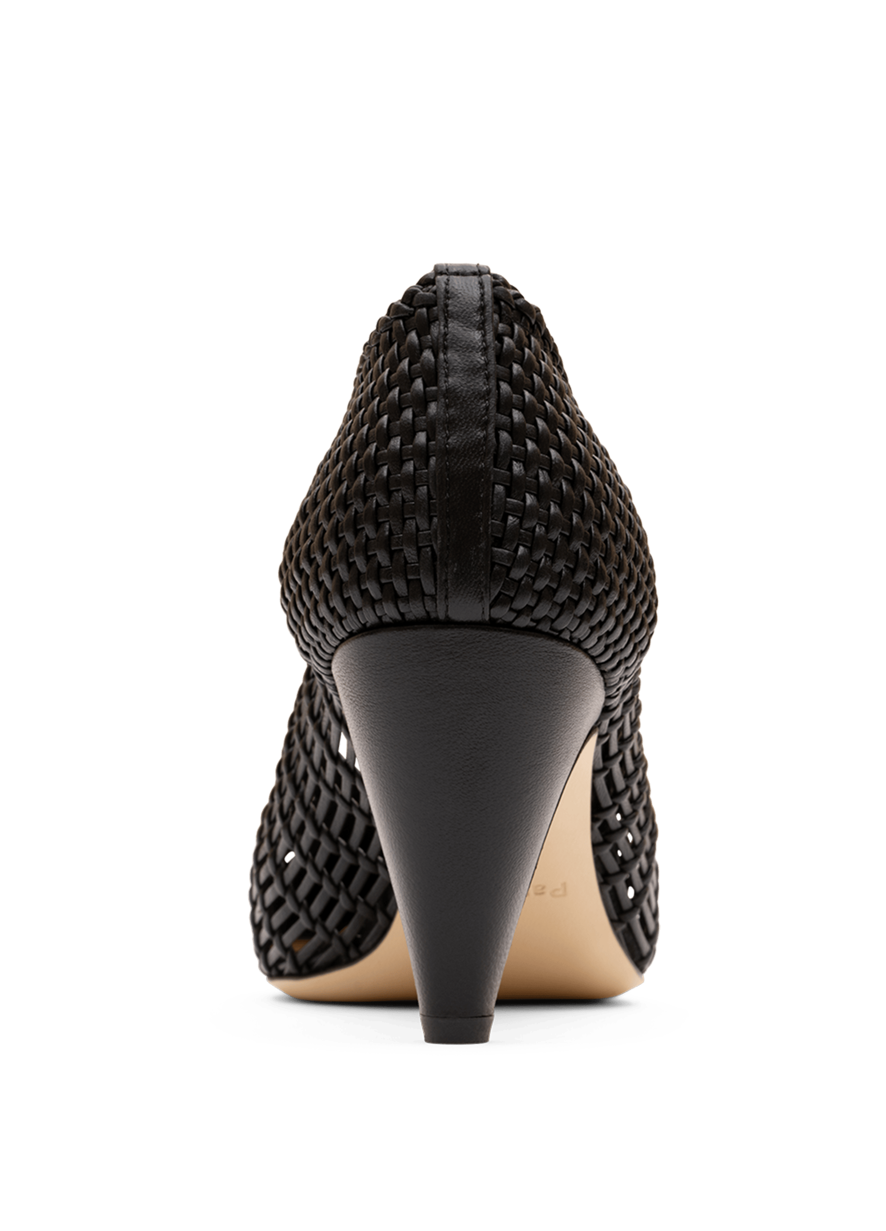 Ballerines en cuir nappa tressé noir PARALLELE PARIS Noir
