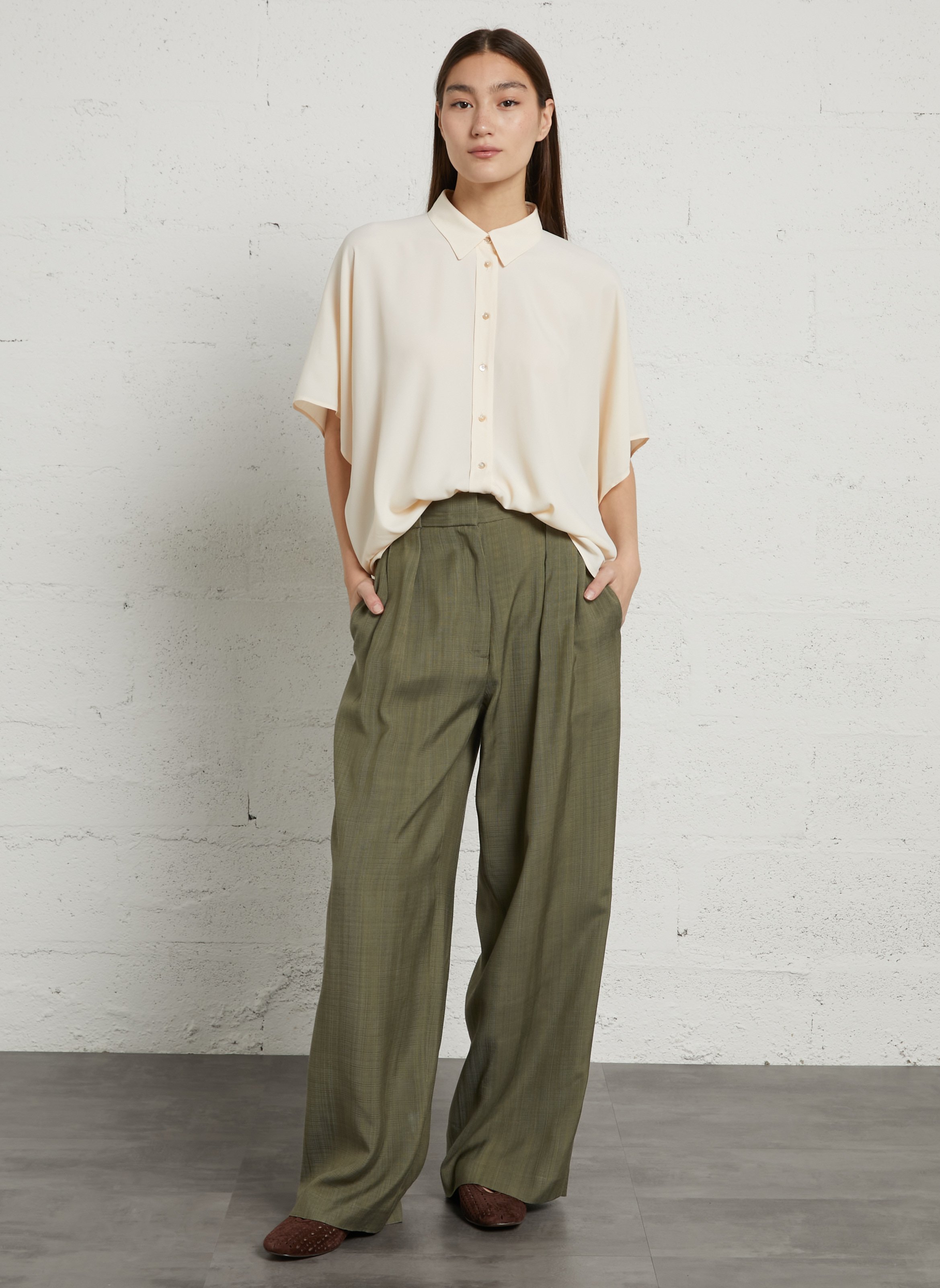 Ballerines en cuir perforé BIBI LOU Marron