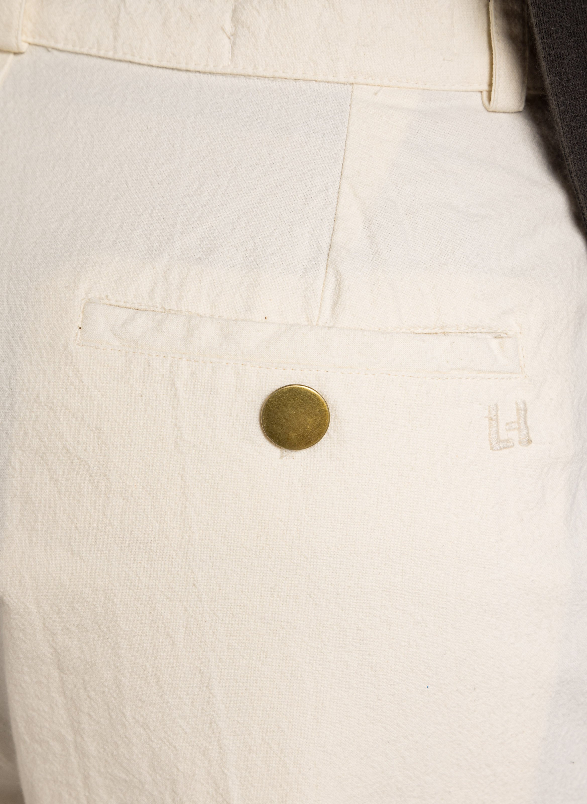 Weite Hose aus Bio-Baumwolle LEON & HARPER Weiss