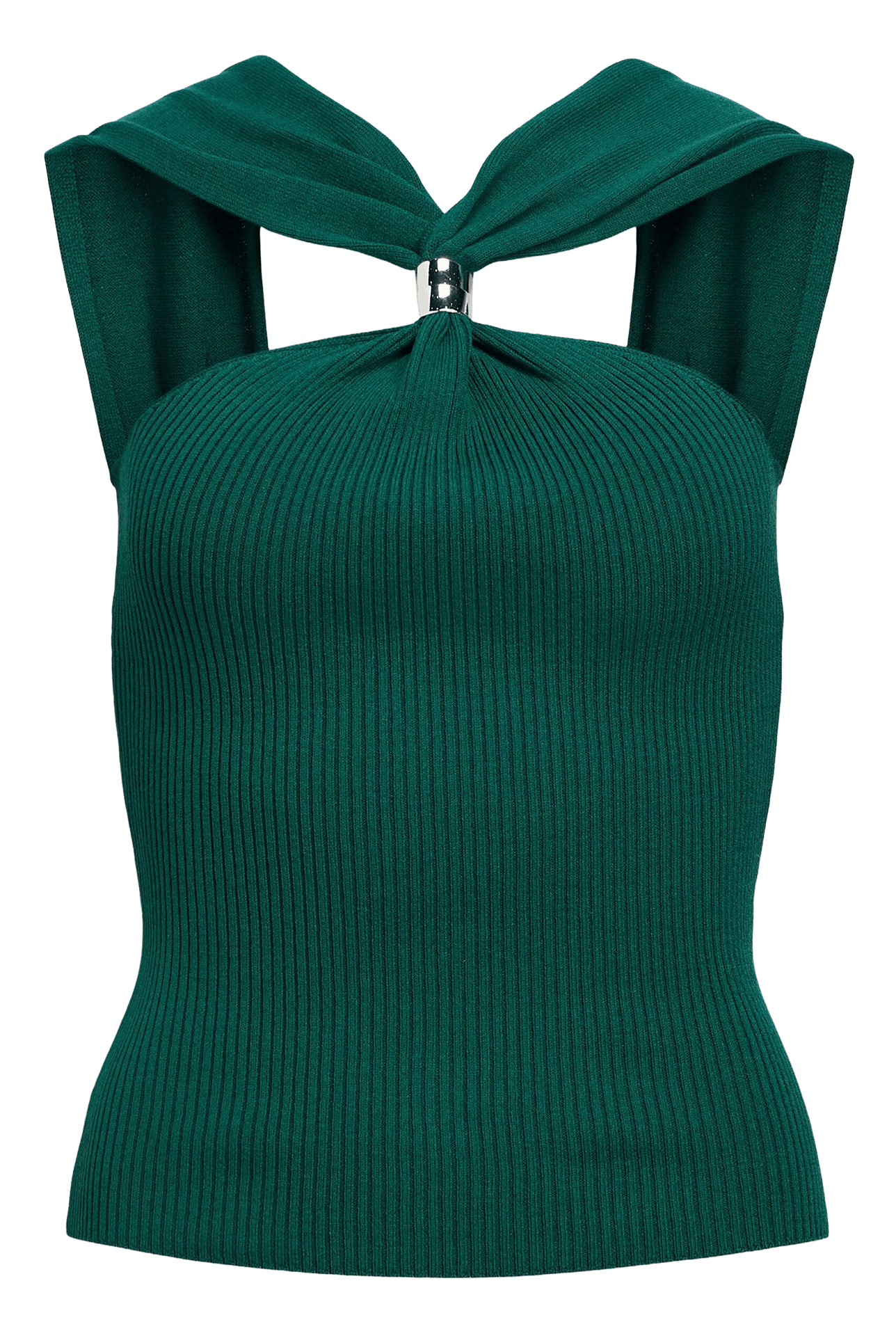 Top droit en maille OBJECT Vert