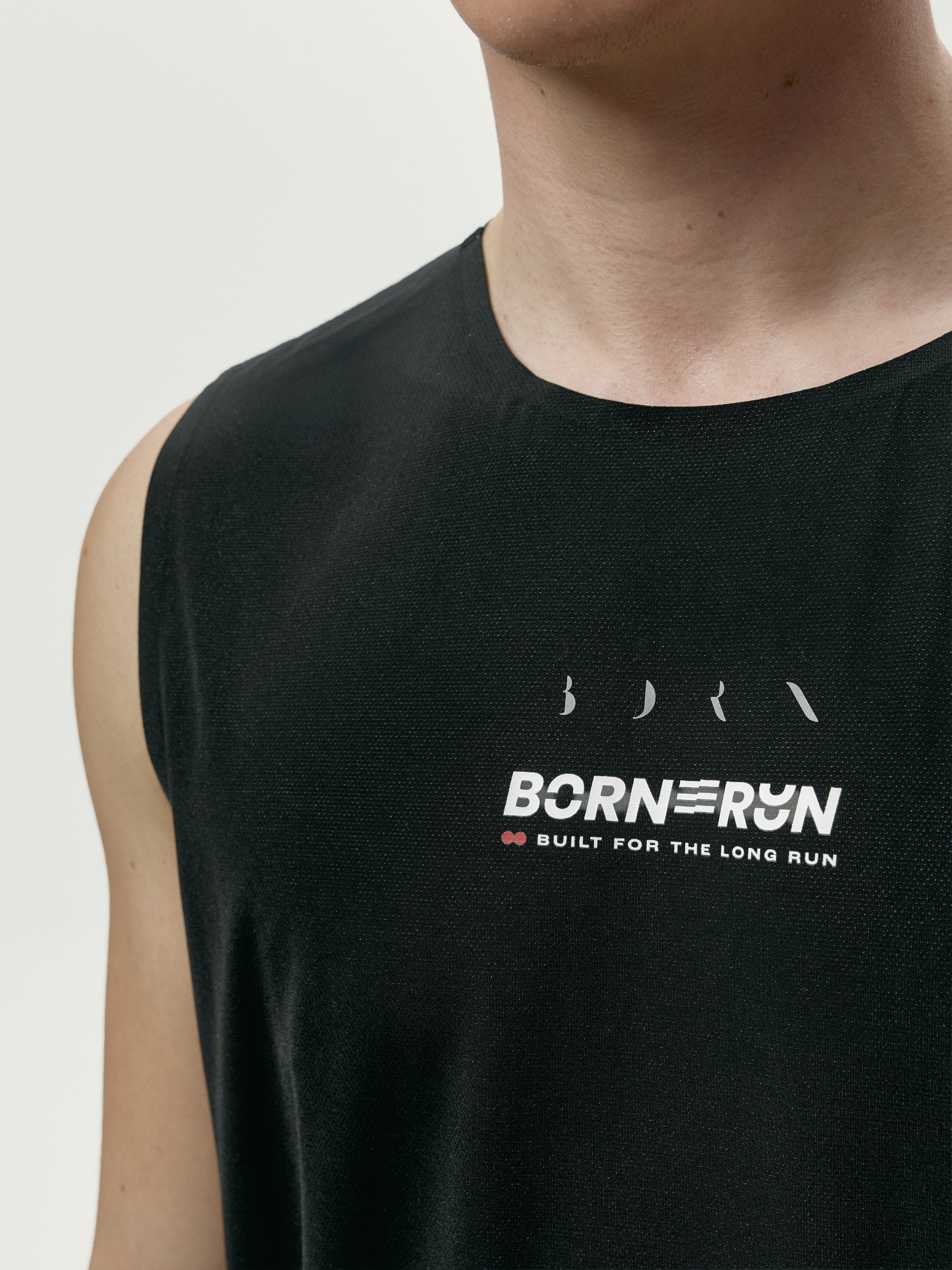 Men's running t-shirt ryder run performance BORN Black