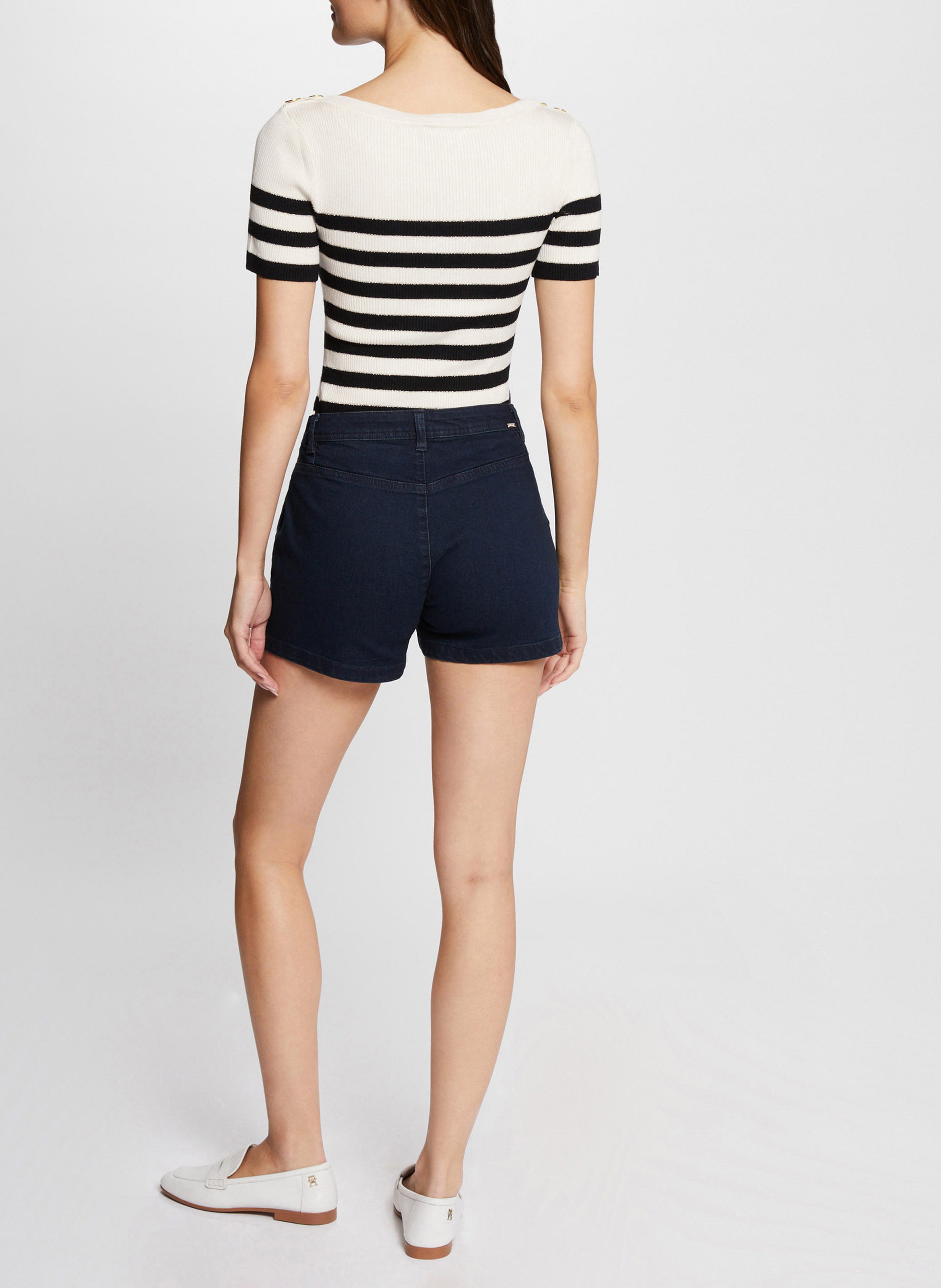 Fitted denim shorts MORGAN Blue