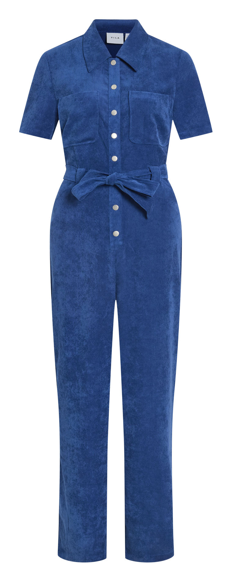 Denim-Jumpsuit mit klassischem Kragen VILA Blau