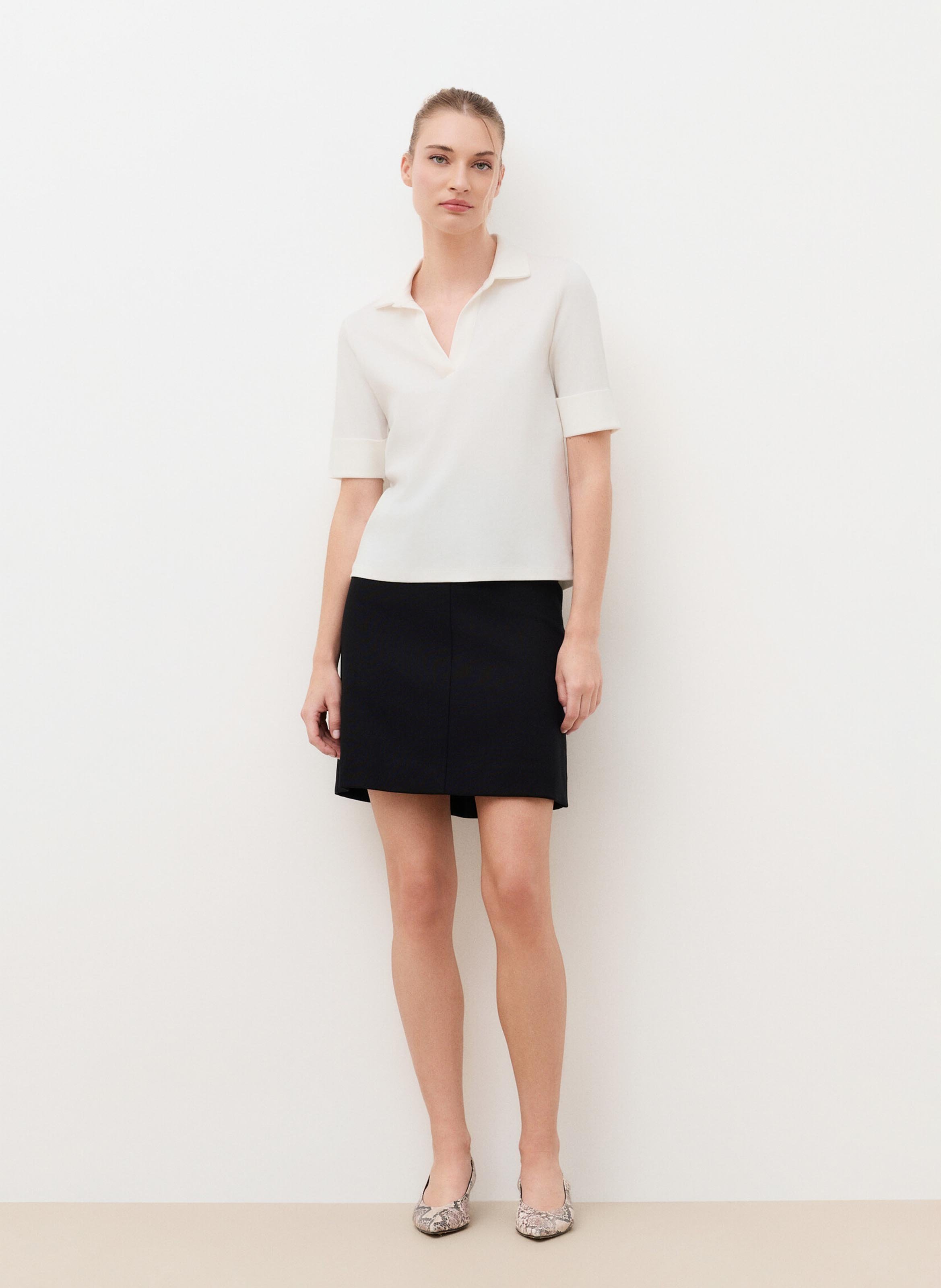 Polo droit en coton CAROLL Beige