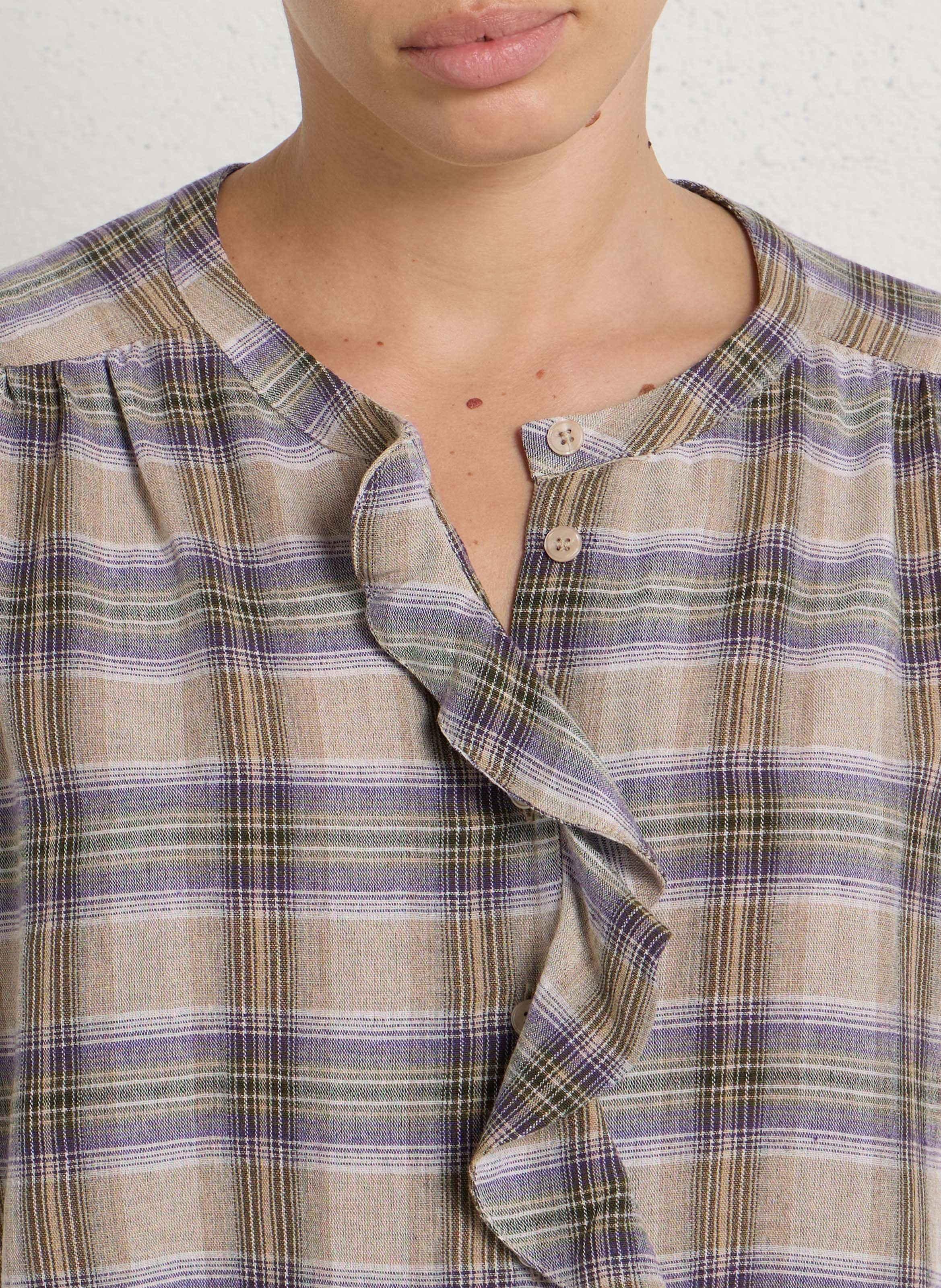 Ruime geruite blouse DES PETITS HAUTS Veelkleurig