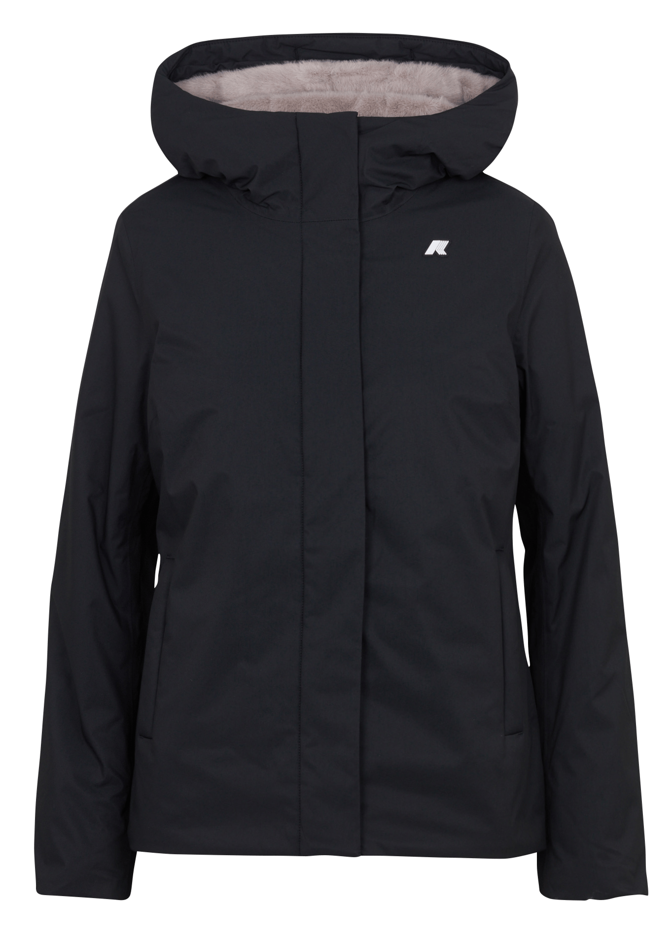 Straight high-neck coat K-WAY