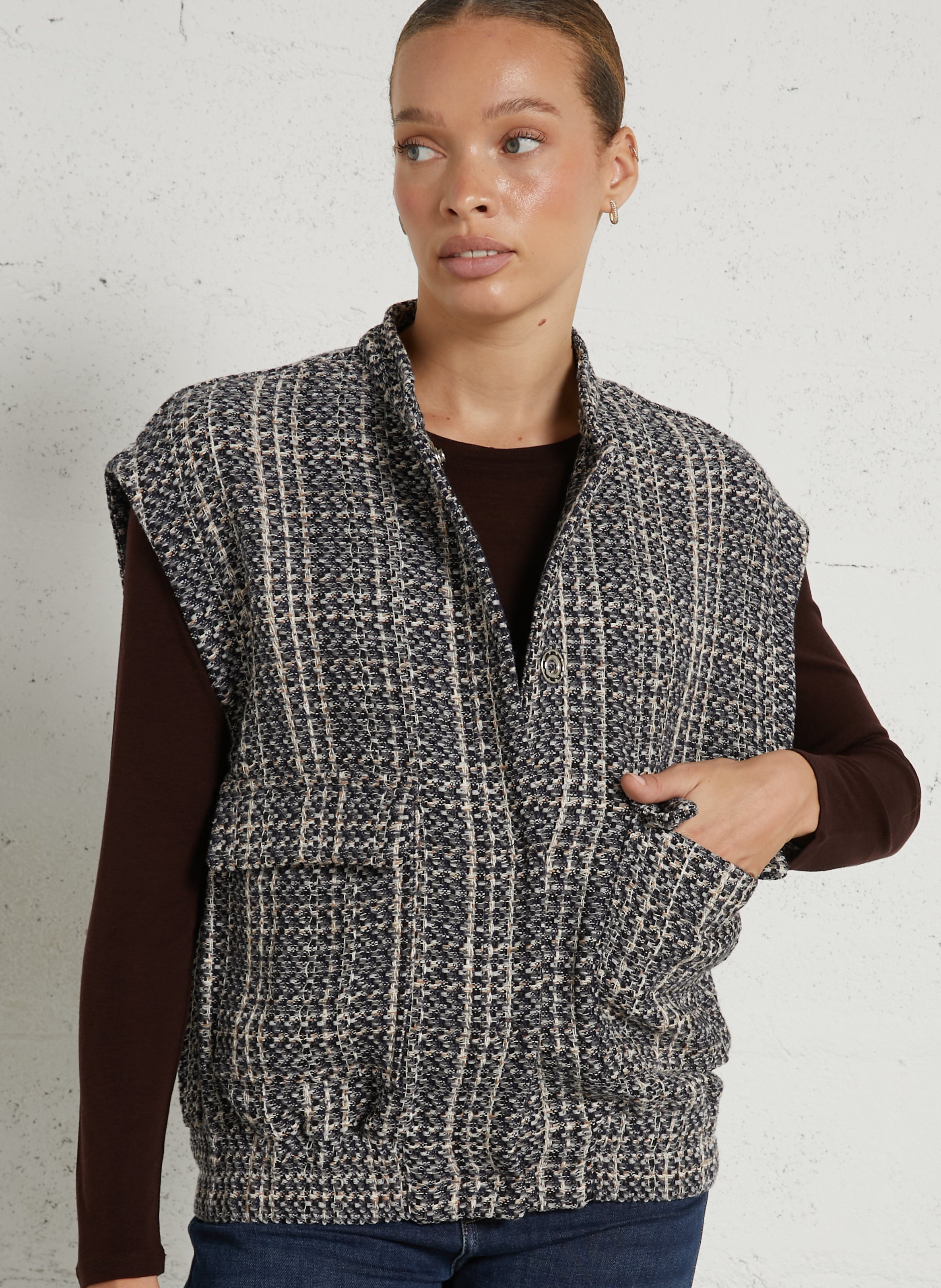 Oversized tweed jacket PLEASE Grey