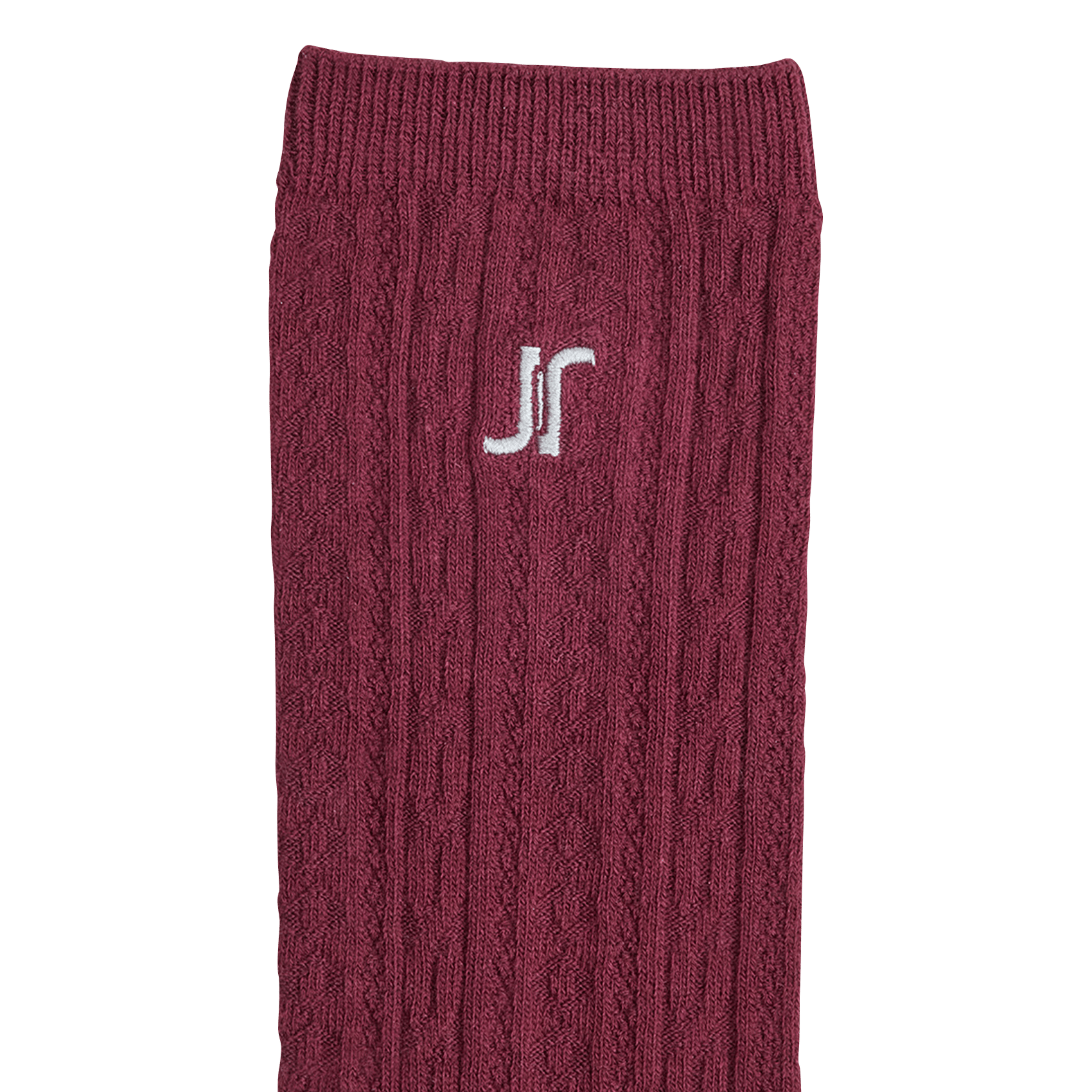 Braided socks with embroidered brand. JONAK Red