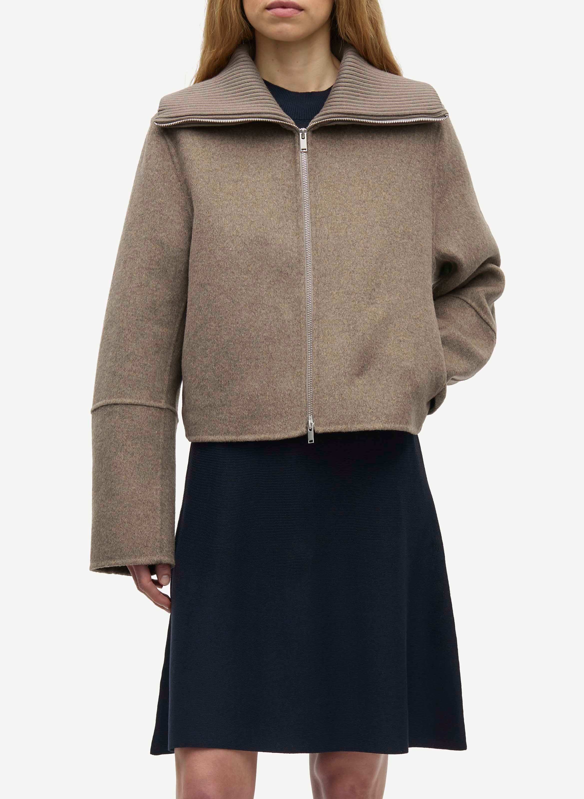 Veste droite en laine mélangée SAMSOE SAMSOE Gris