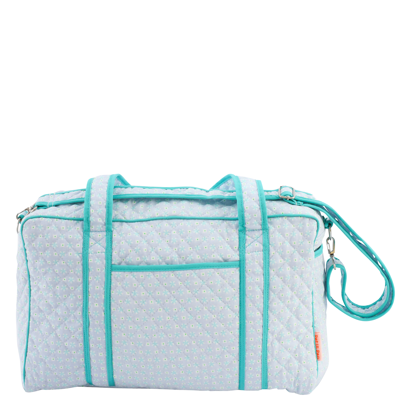 Sac à langer imprimé fleuri en coton  PETIT PAN Bleu