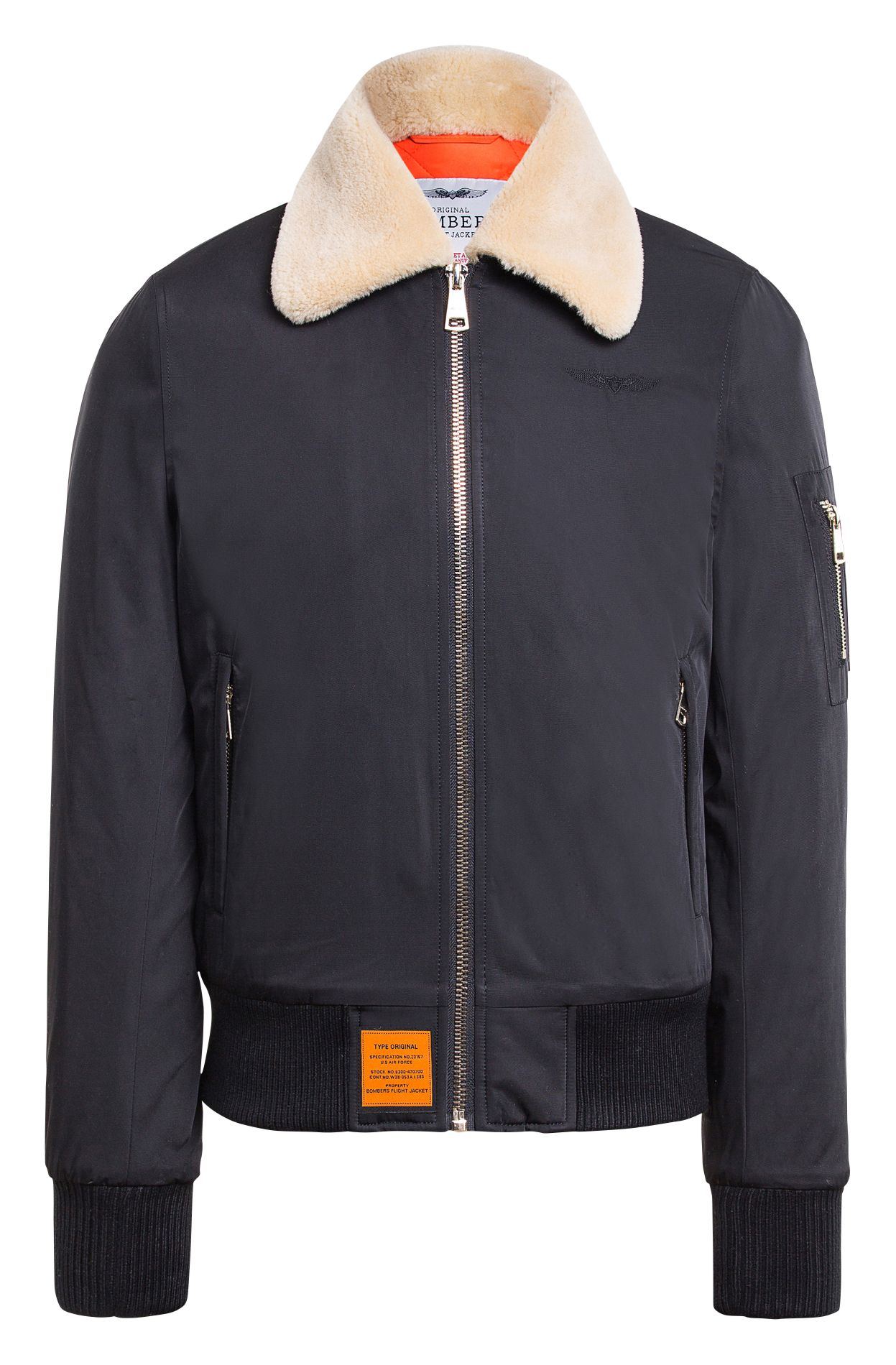 Blouson aviateur col classique BOMBERS ORIGINAL Noir