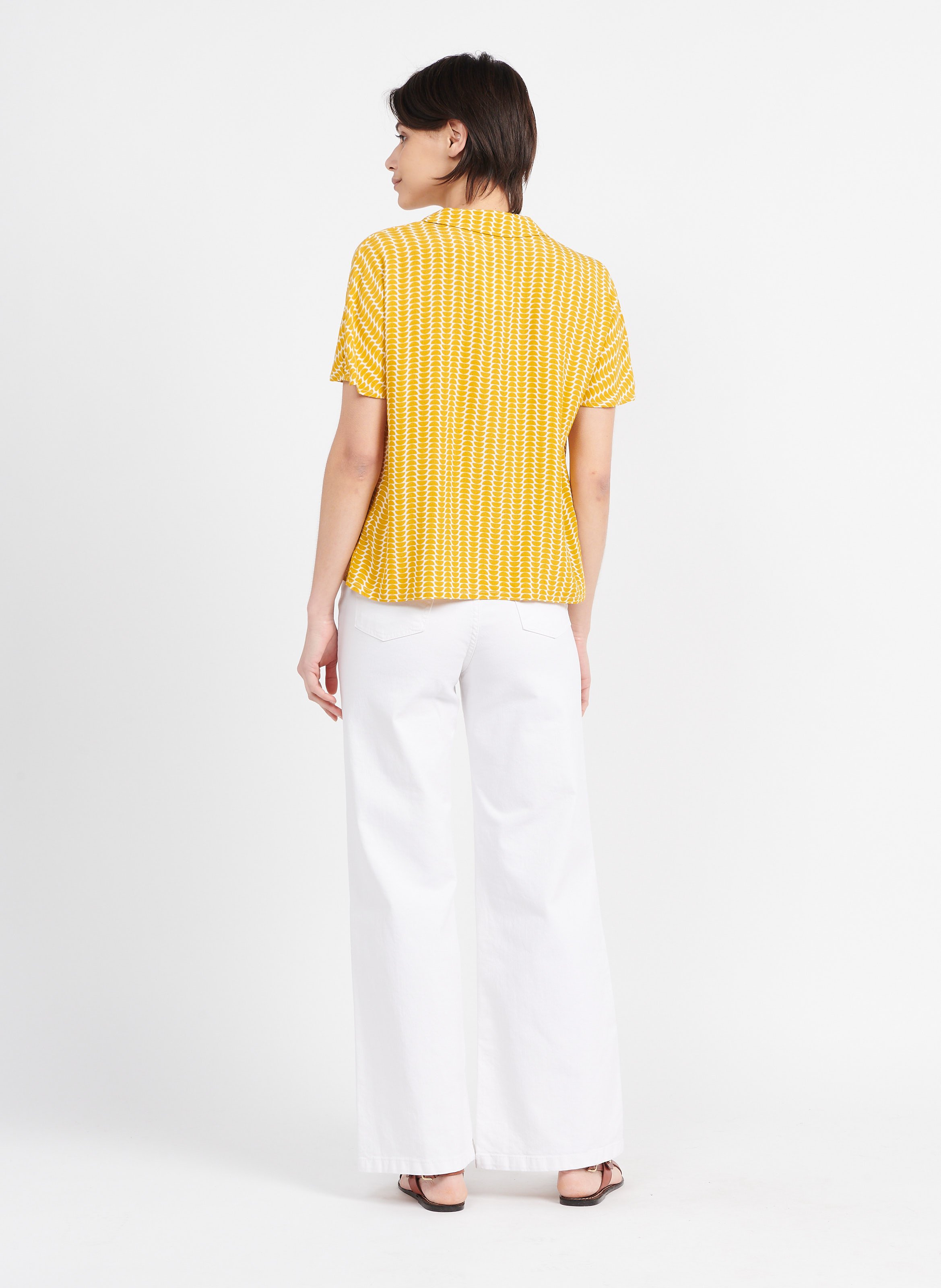 Wideleg Cotton Jeans Blanc Nice Things Women Place des Tendances