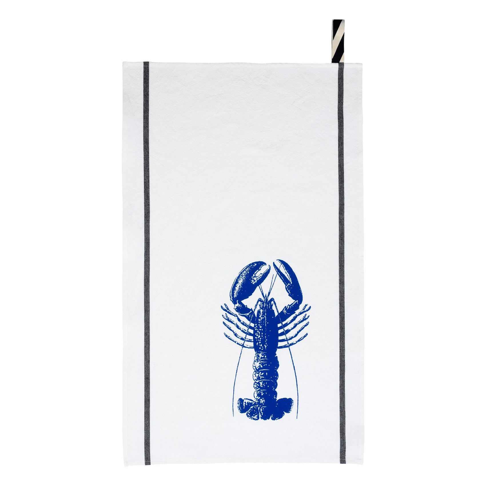 Printed cotton tea towel BlueLA CERISE SUR LE GATEAU