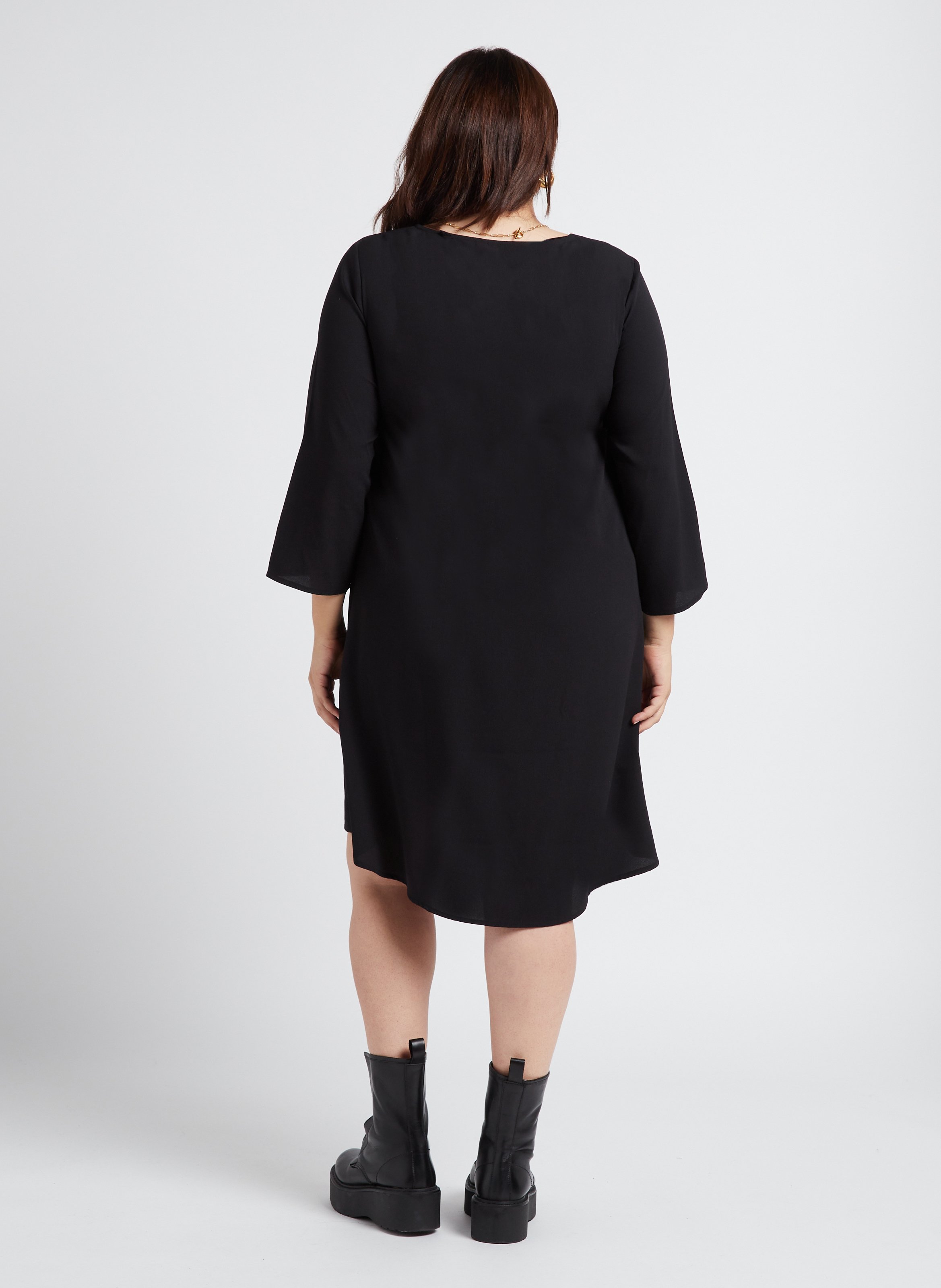 Robe courte col rond  VERO MODA CURVE Noir