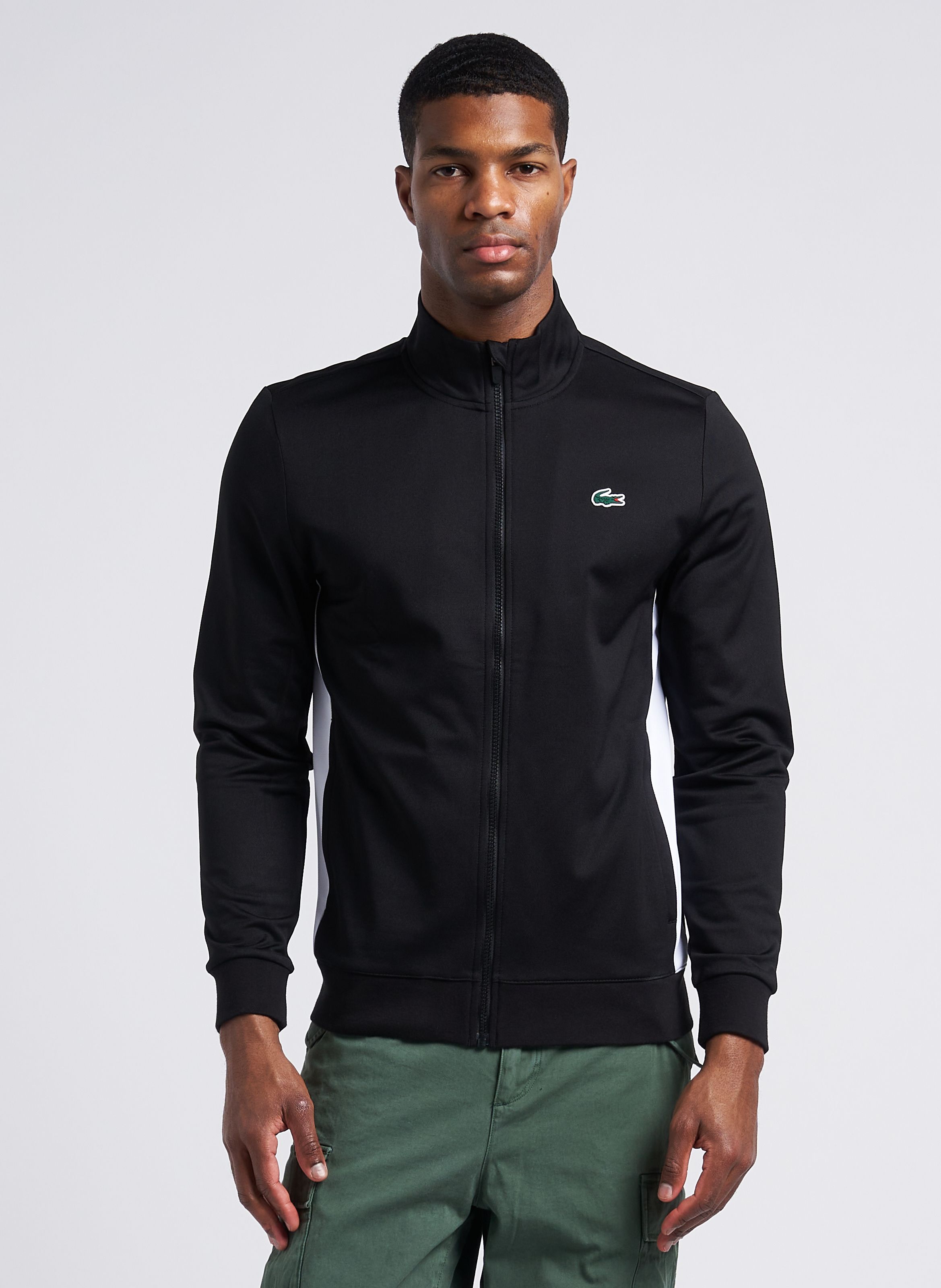 Lacoste black store jacket mens