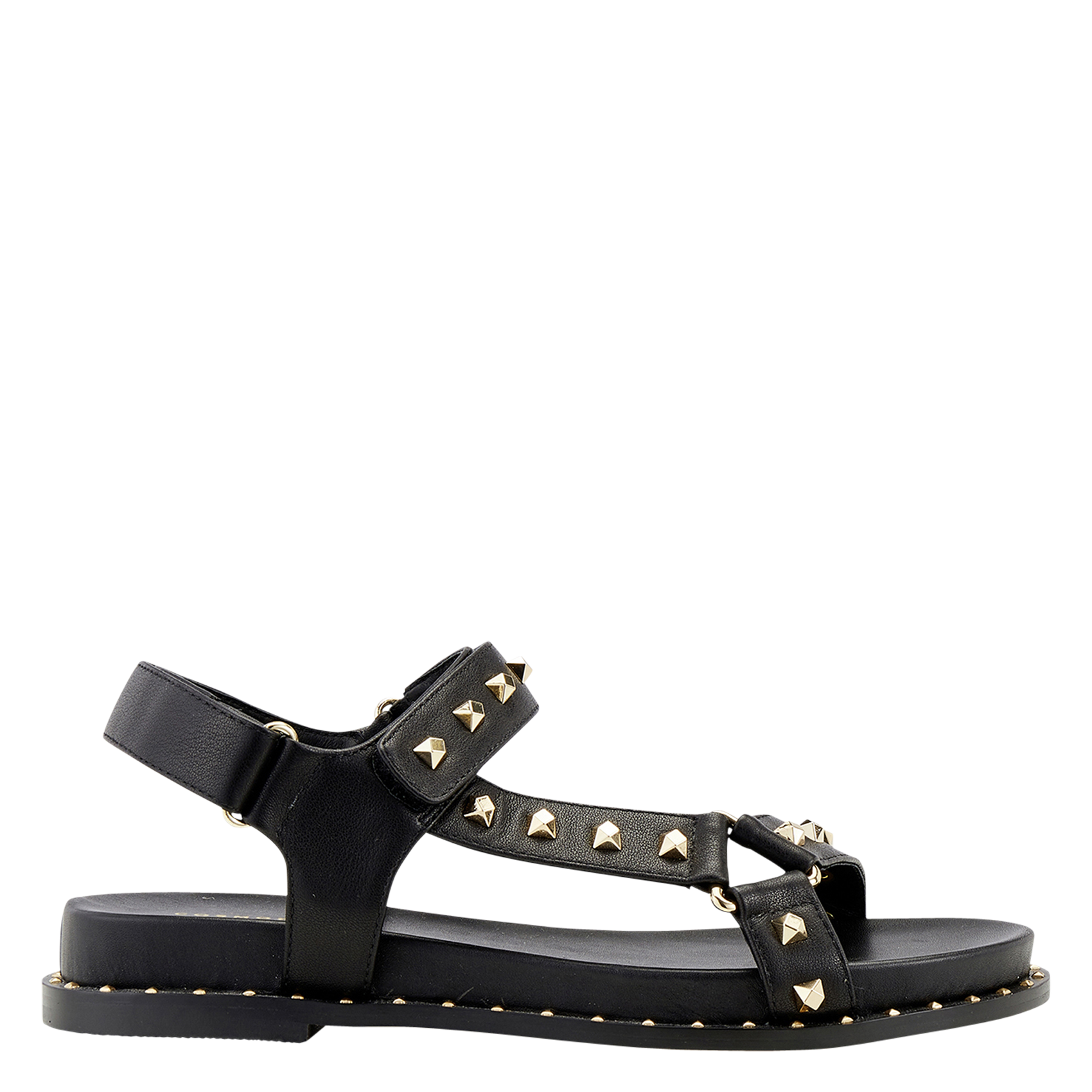 Sandalias planas de piel COSMOPARIS Negro