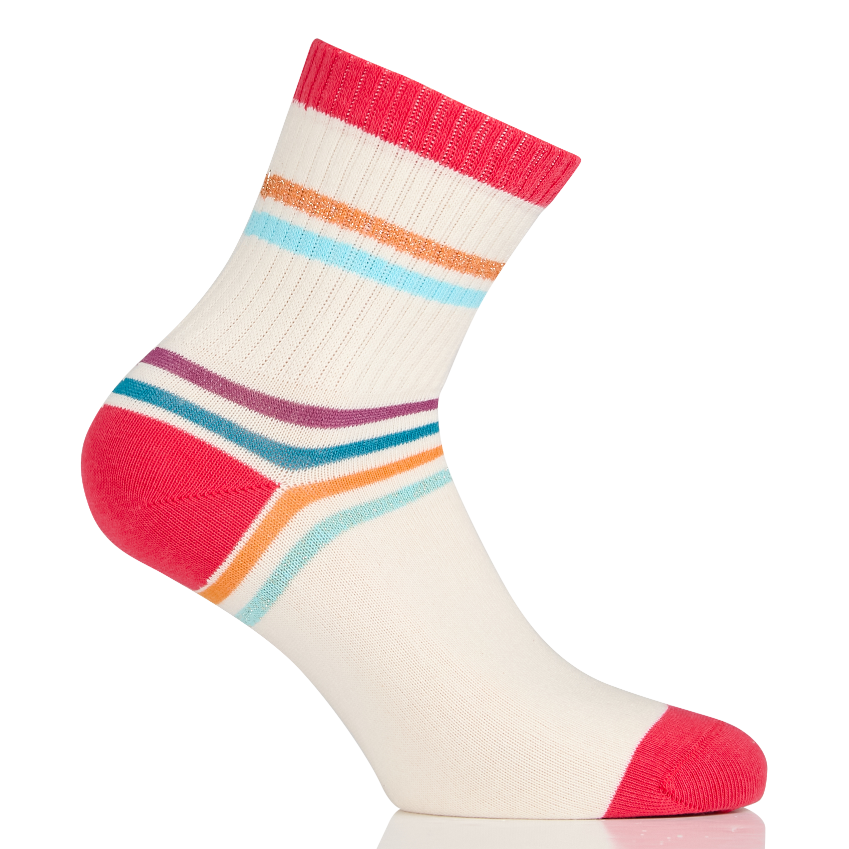 Chaussettes en coton mélangé rayé MIA ZIA