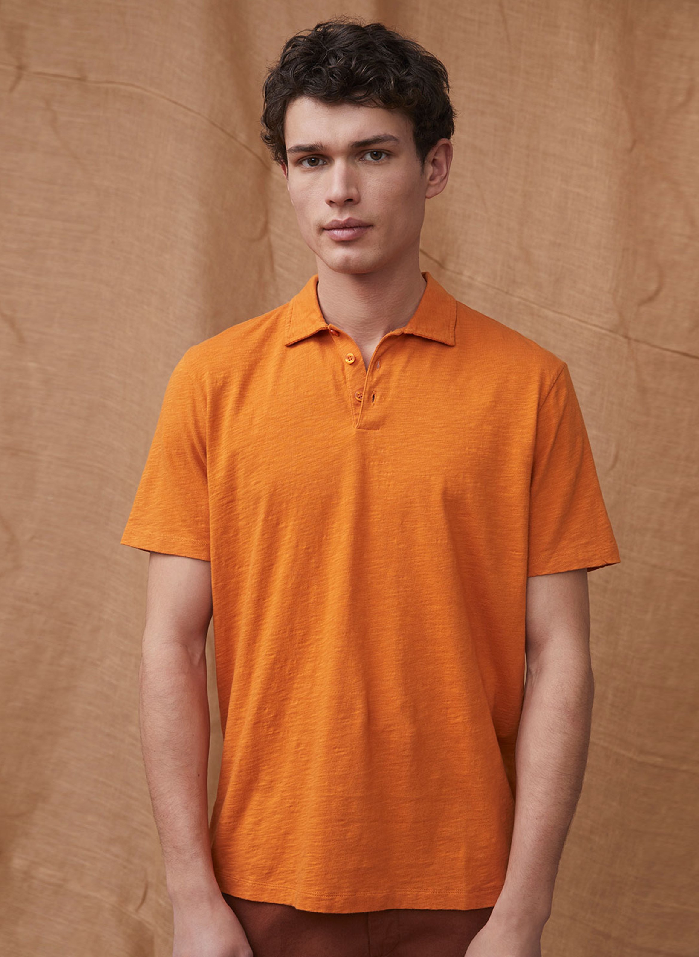 Polo Regular fit En Coton Flamme Octavien Tangerine Harris Wilson Homme 2E240104 05122 TANGERINE Place des Tendances Luxembourg