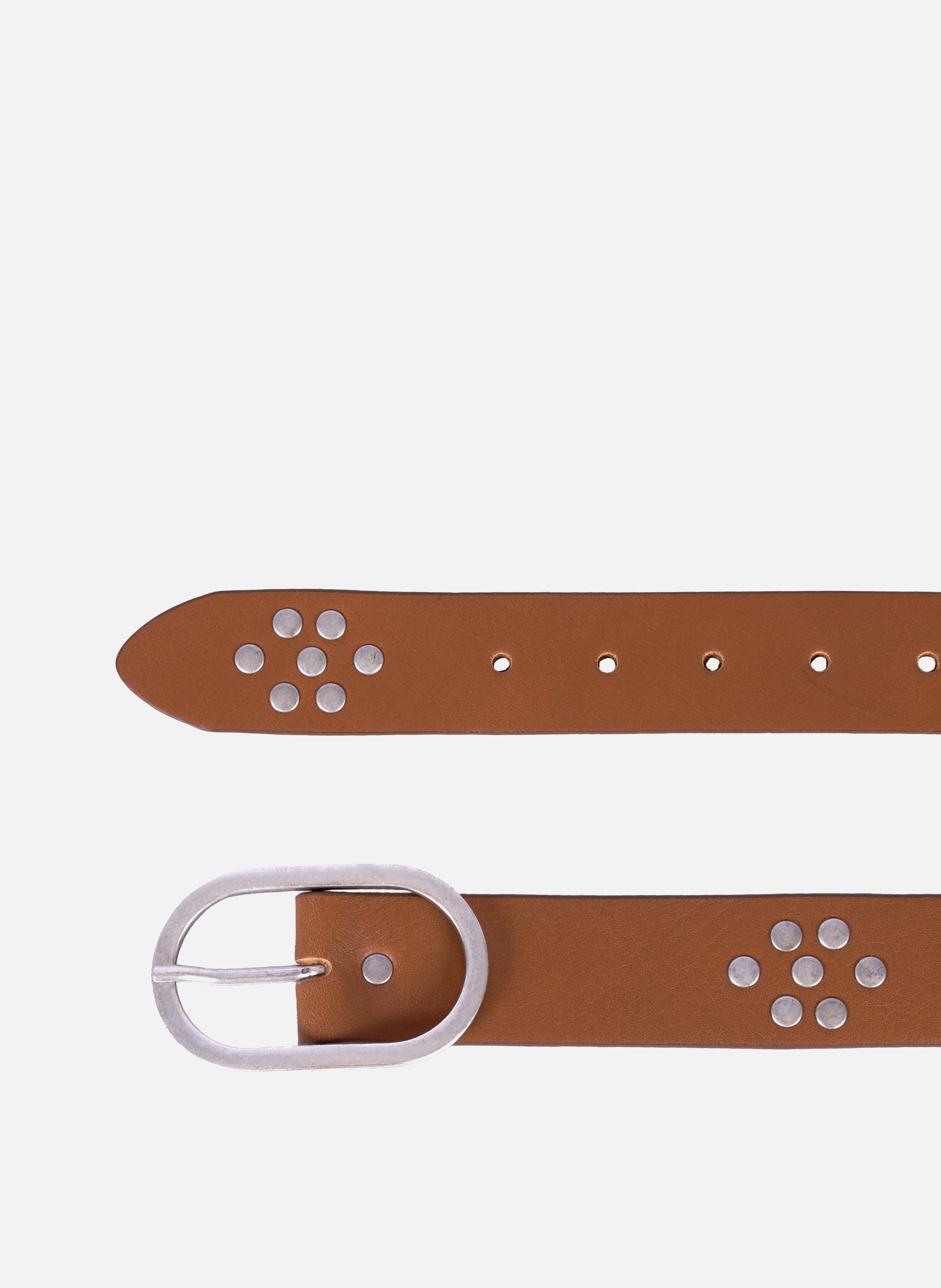 Wide studded leather belt JULES & JENN
