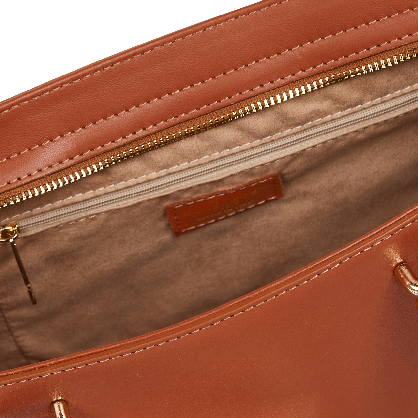 Leather tote bag LANCASTER PARIS Brown