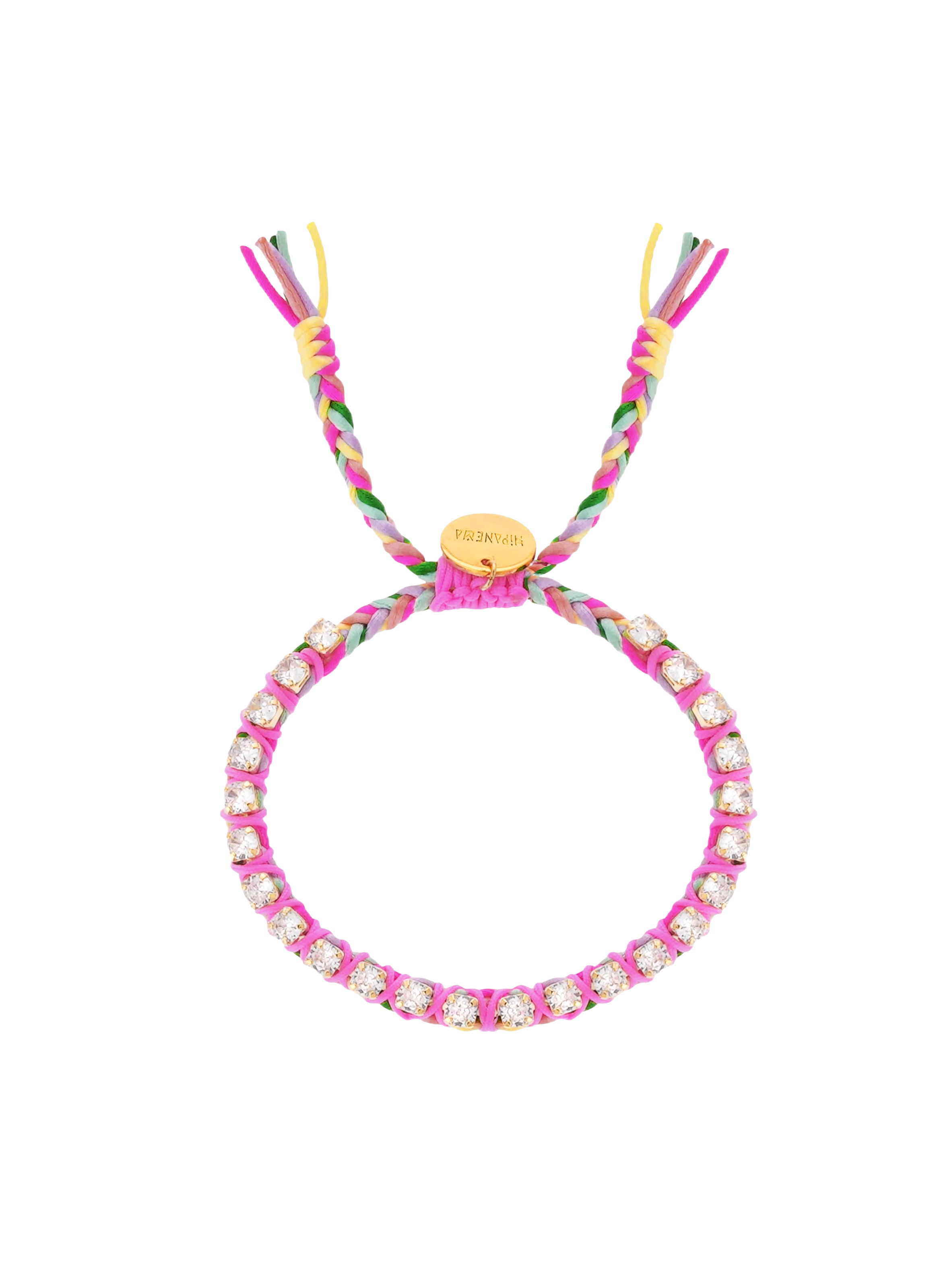 Adjustable cord and bead bracelet HIPANEMA Pink