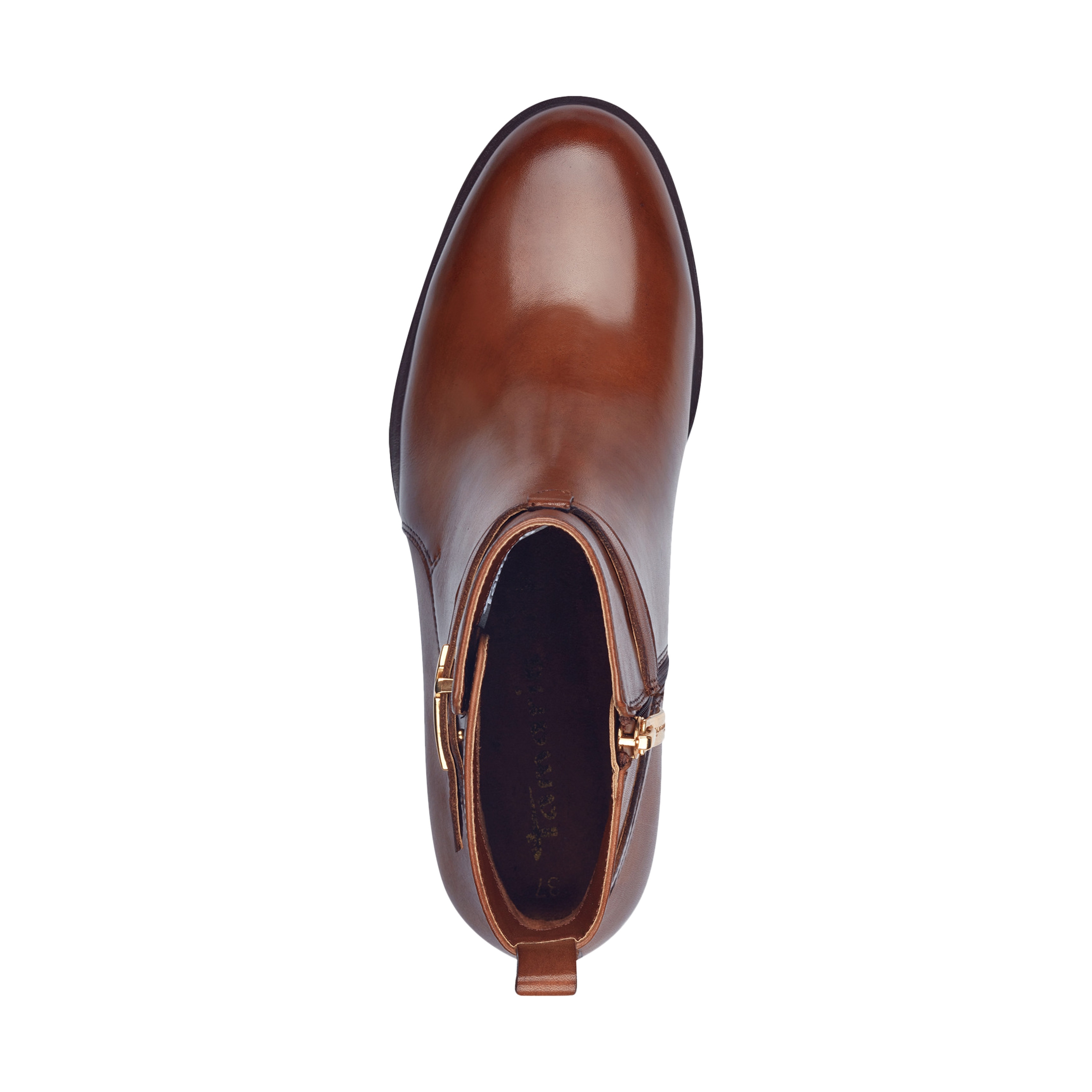 Leather ankle boots TAMARIS Brown