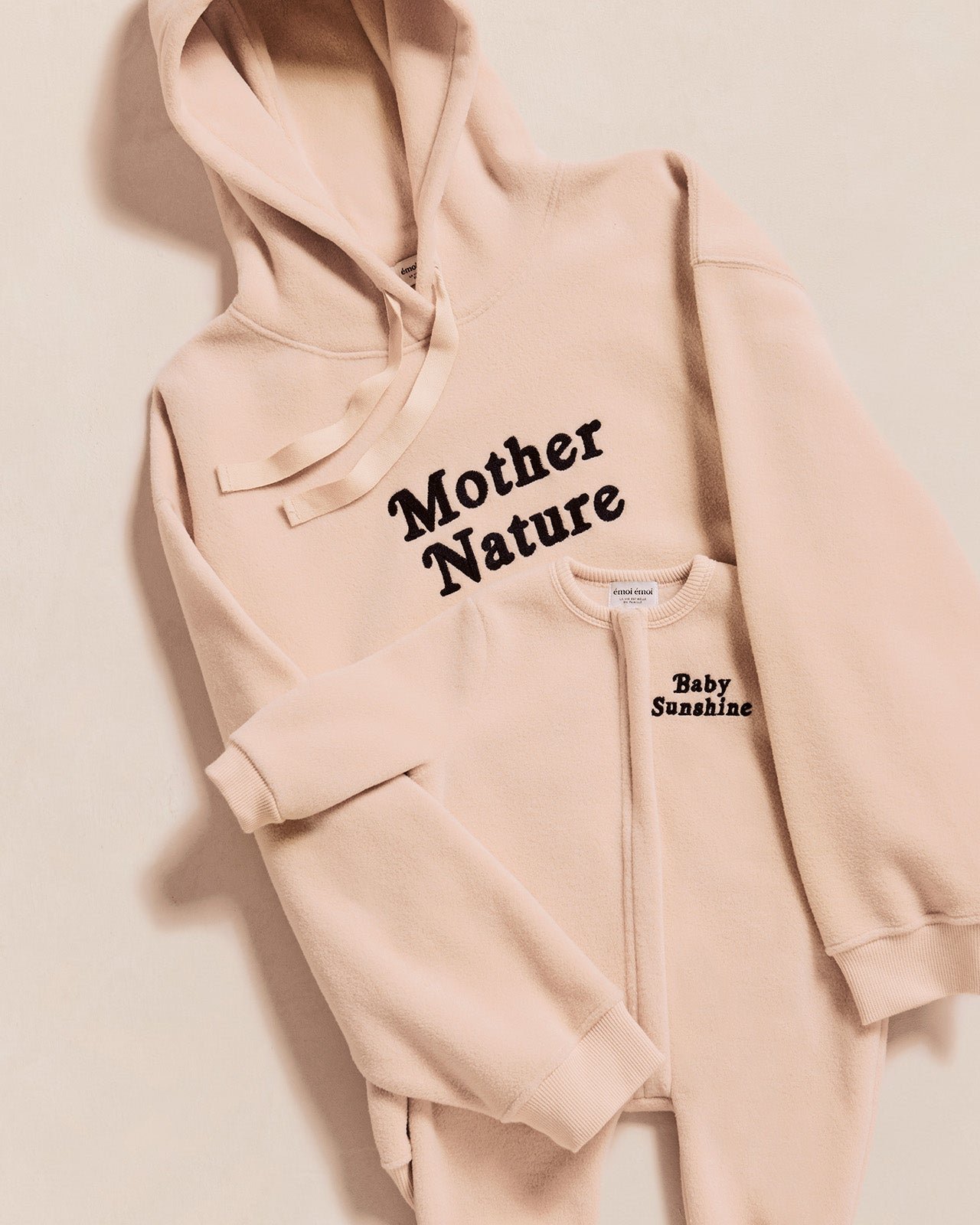 The Mother Nature recycled fleece hoodie EMOI EMOI Beige