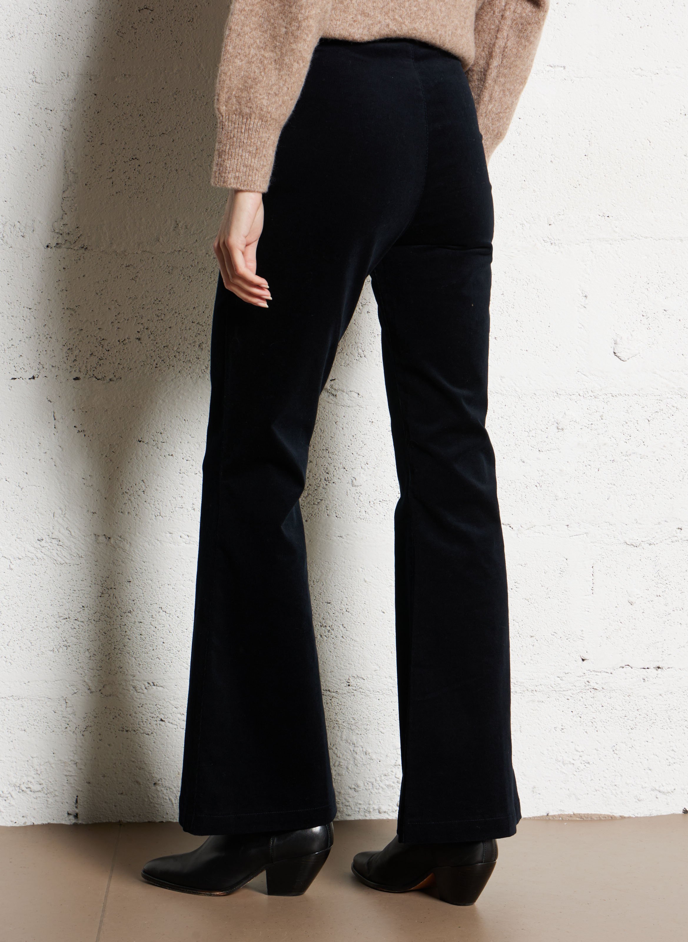 Broek met uitlopende pijpen van katoen ACQUAVERDE Blauw