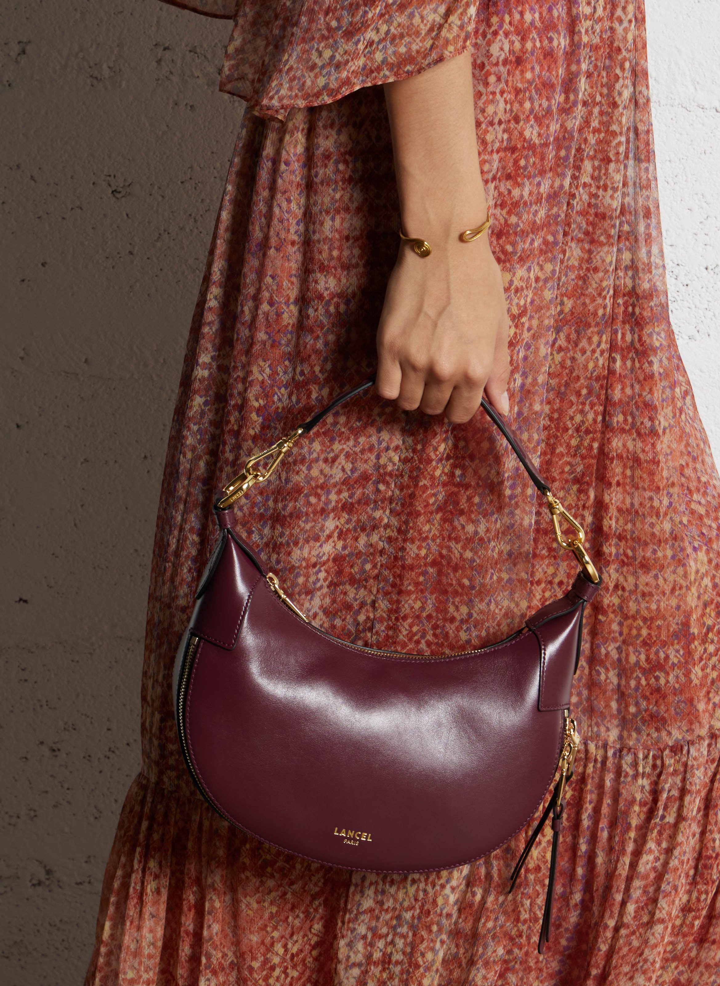 Leren crossbodytas  LANCEL Paars