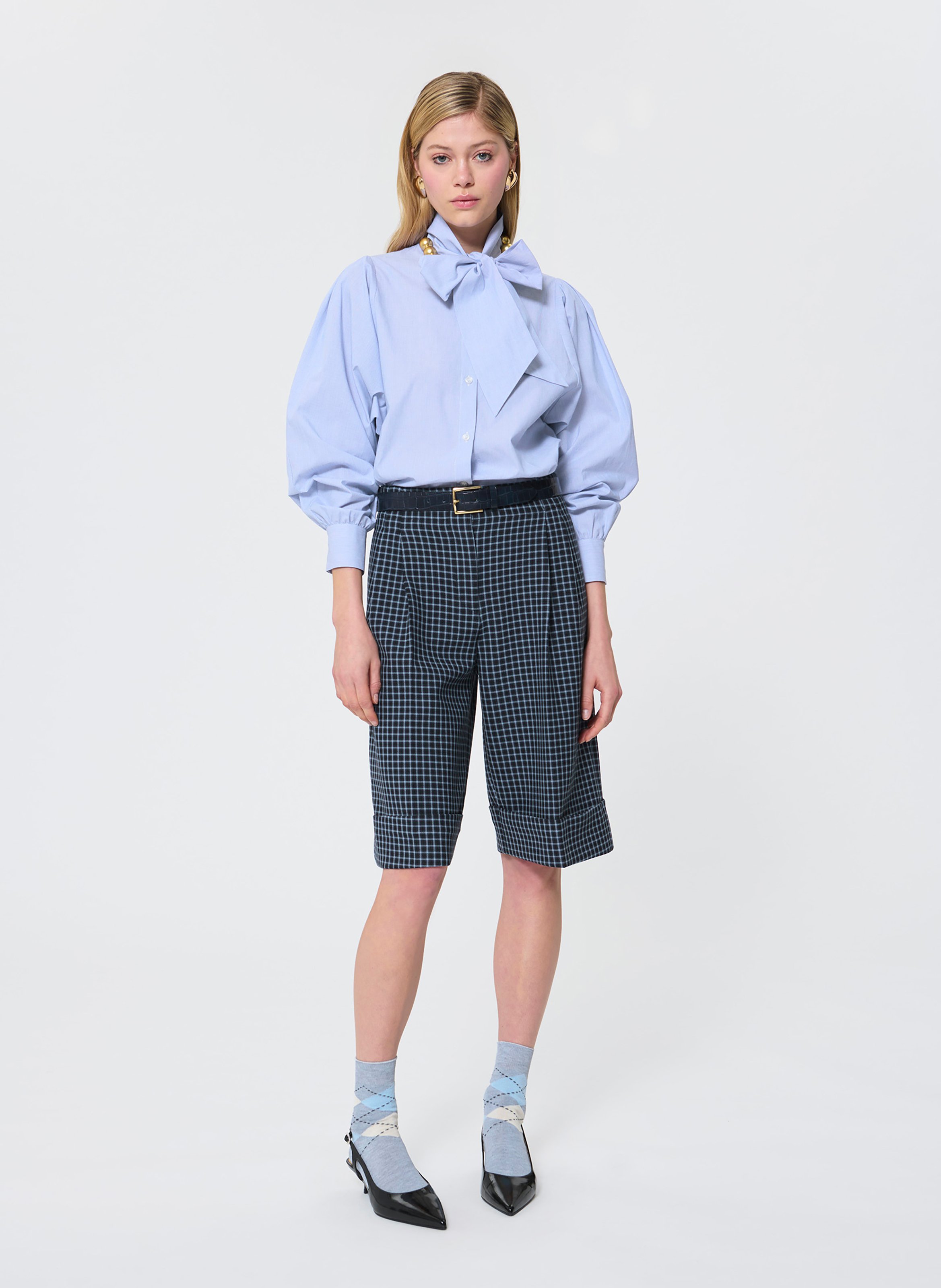 Short à carreaux TARA JARMON Bleu