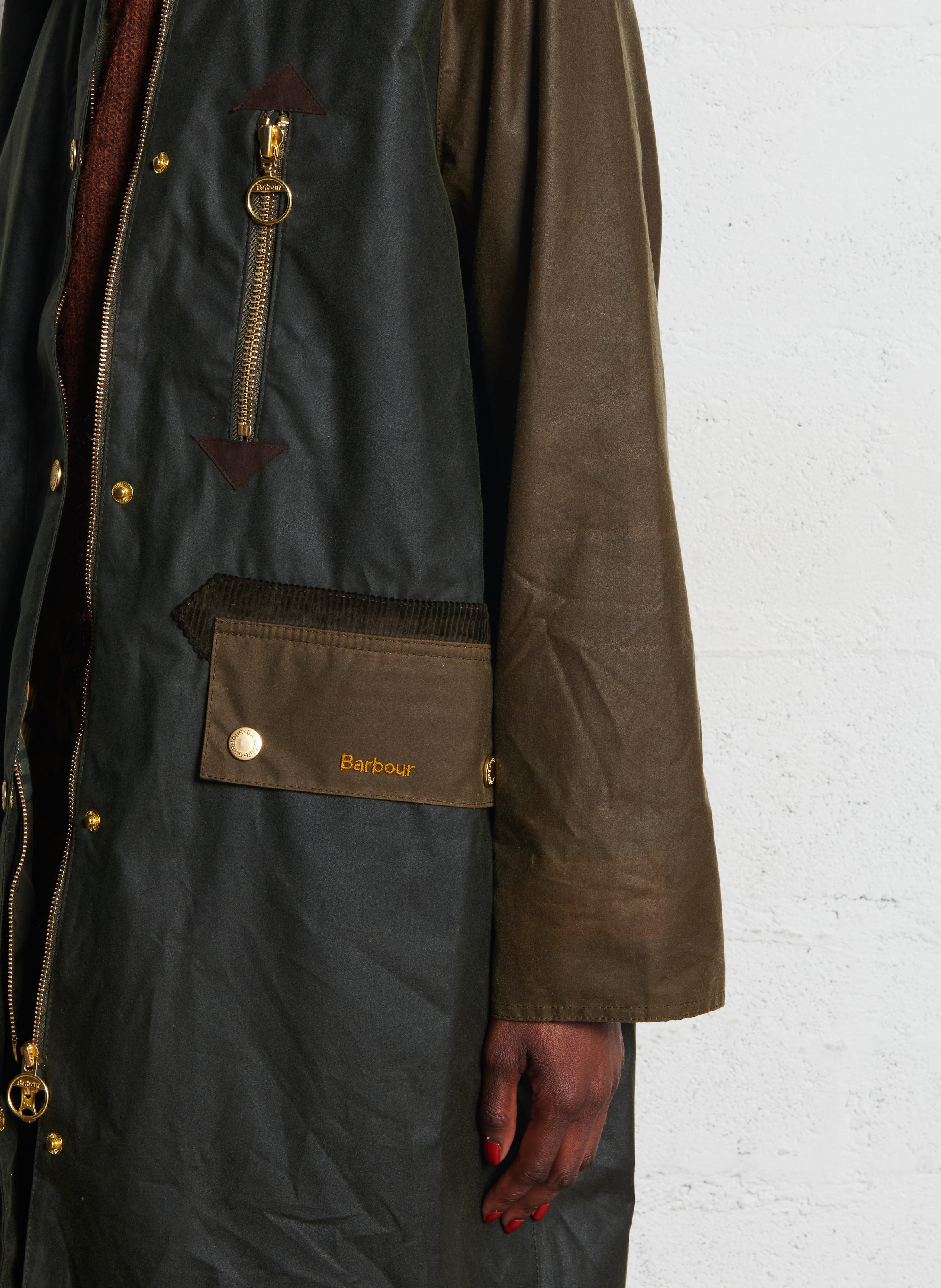 Veste droite en coton BARBOUR Kaki