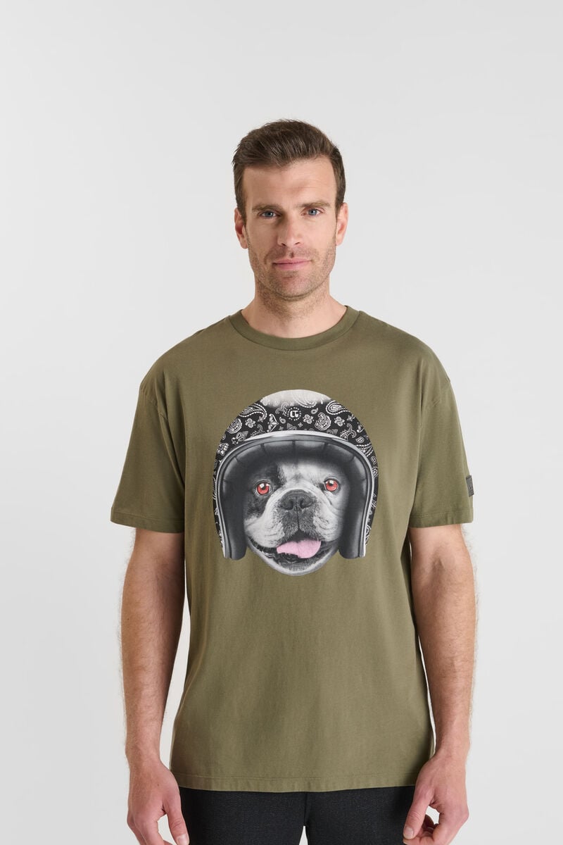 Tommy Badge T-shirt LE TEMPS DES CERISES Khaki