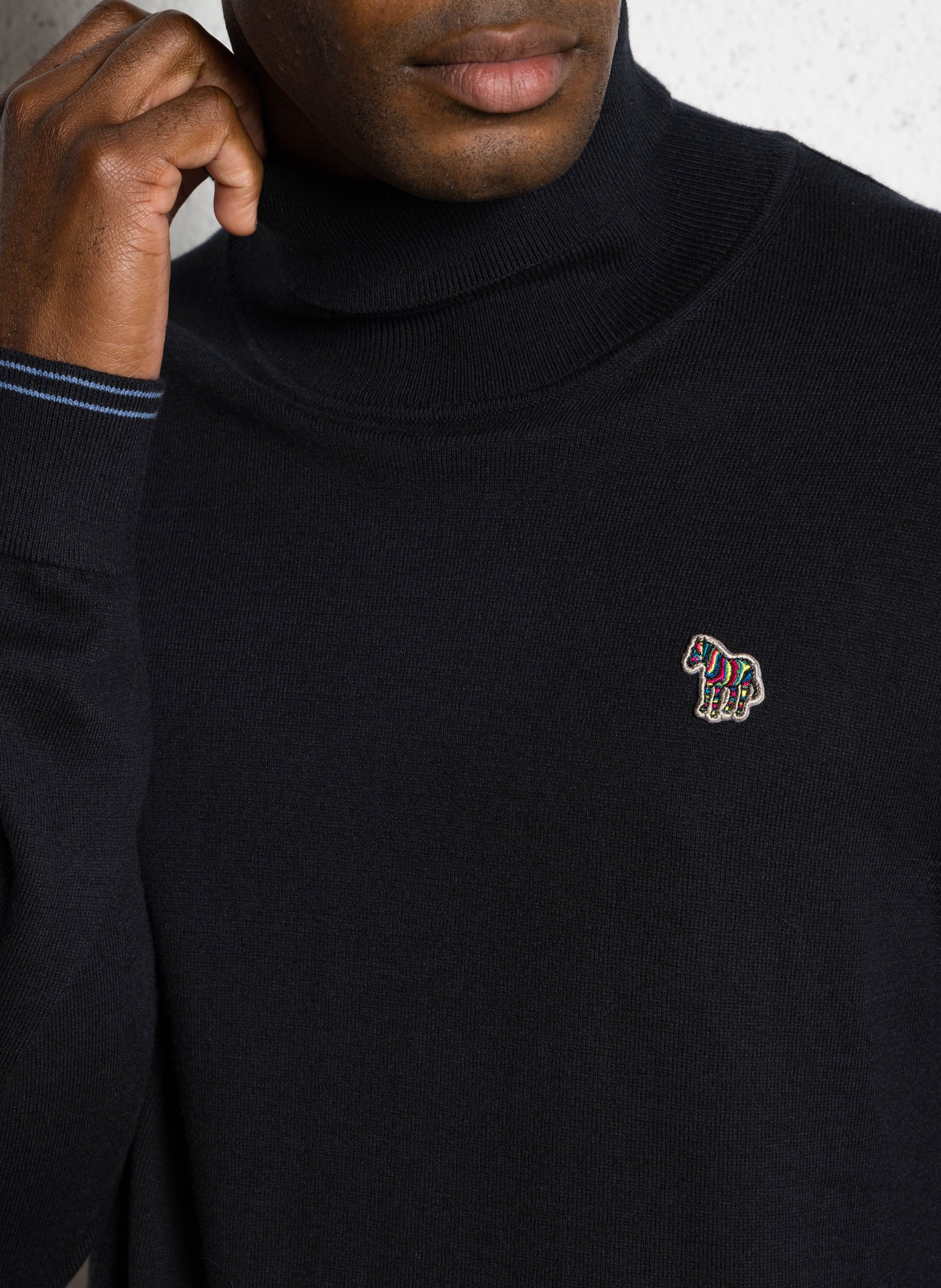 Cotton-blend turtleneck sweater PAUL SMITH Black