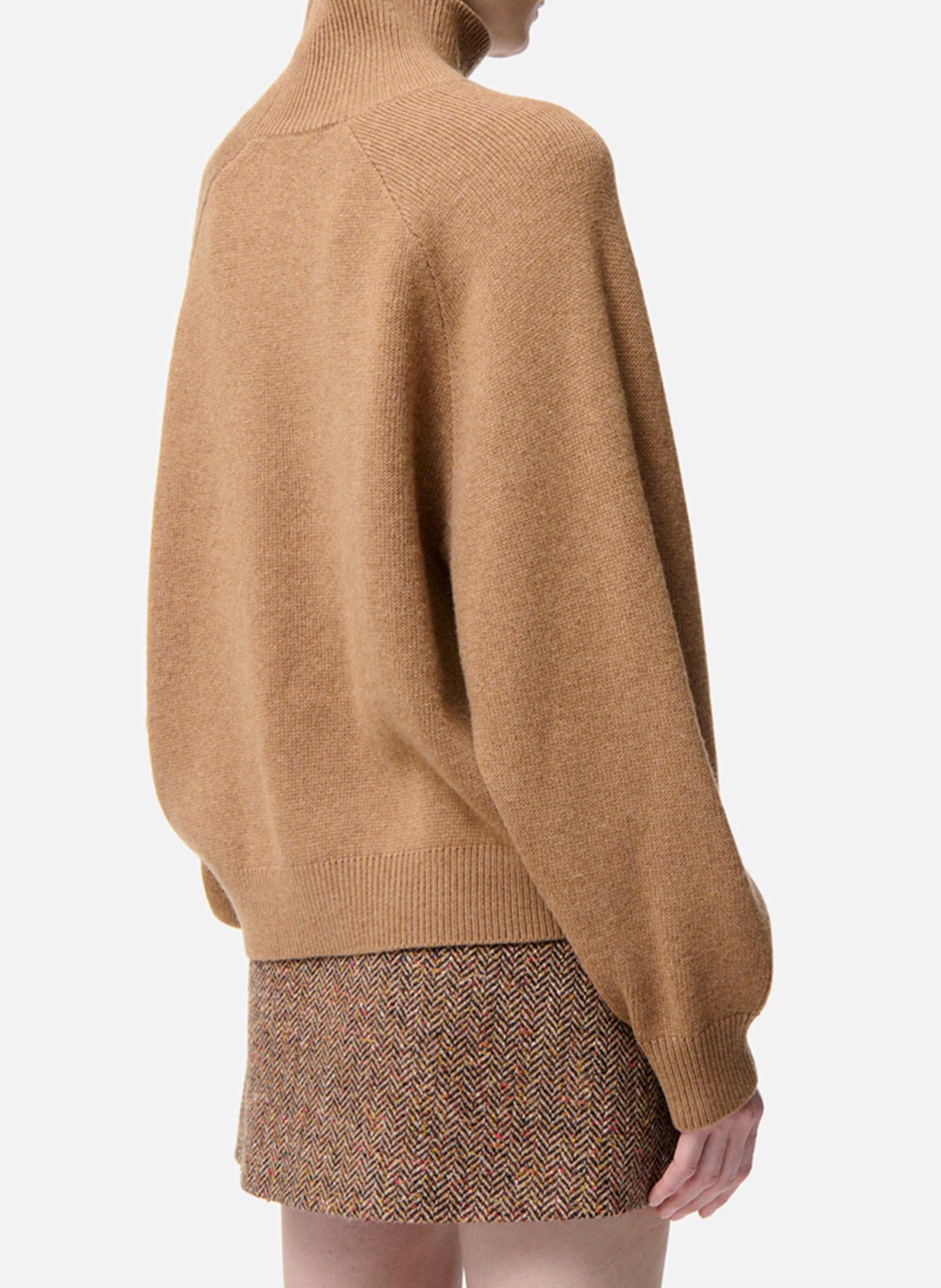 Roll-neck wool sweater VANESSA BRUNO Brown