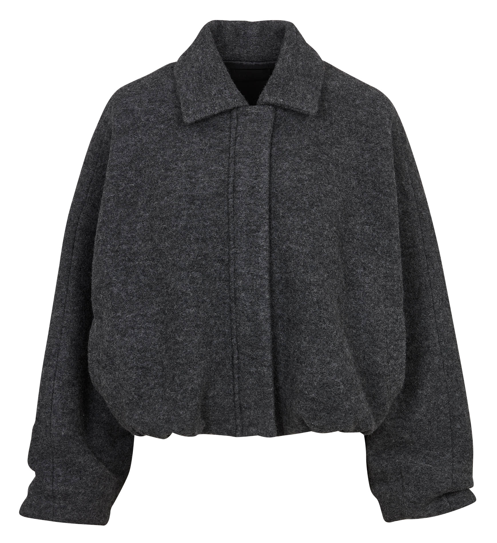 Oversized jas met klassieke kraag van wol IKKS Grijs