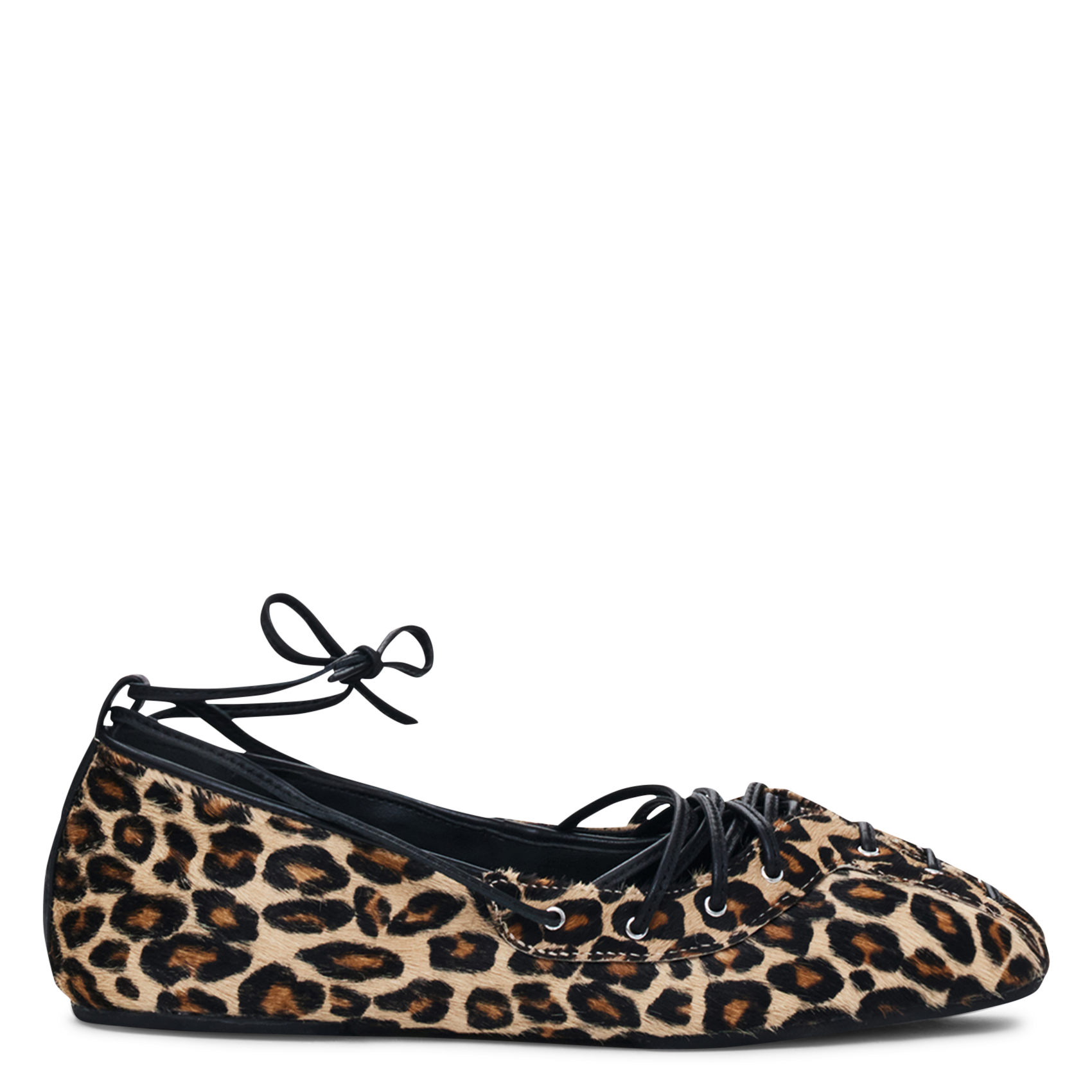 Printed pony leather ballerina flats DESIGUAL Black