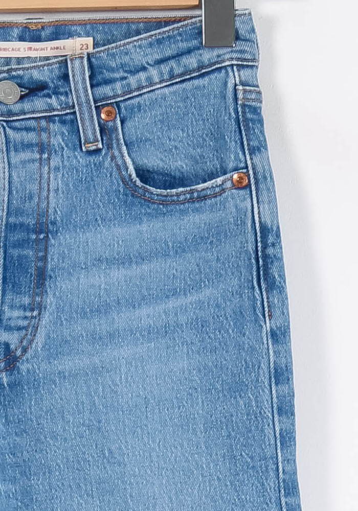 Cropped slim jeans with studs LEVI'S - Seconde main Blue