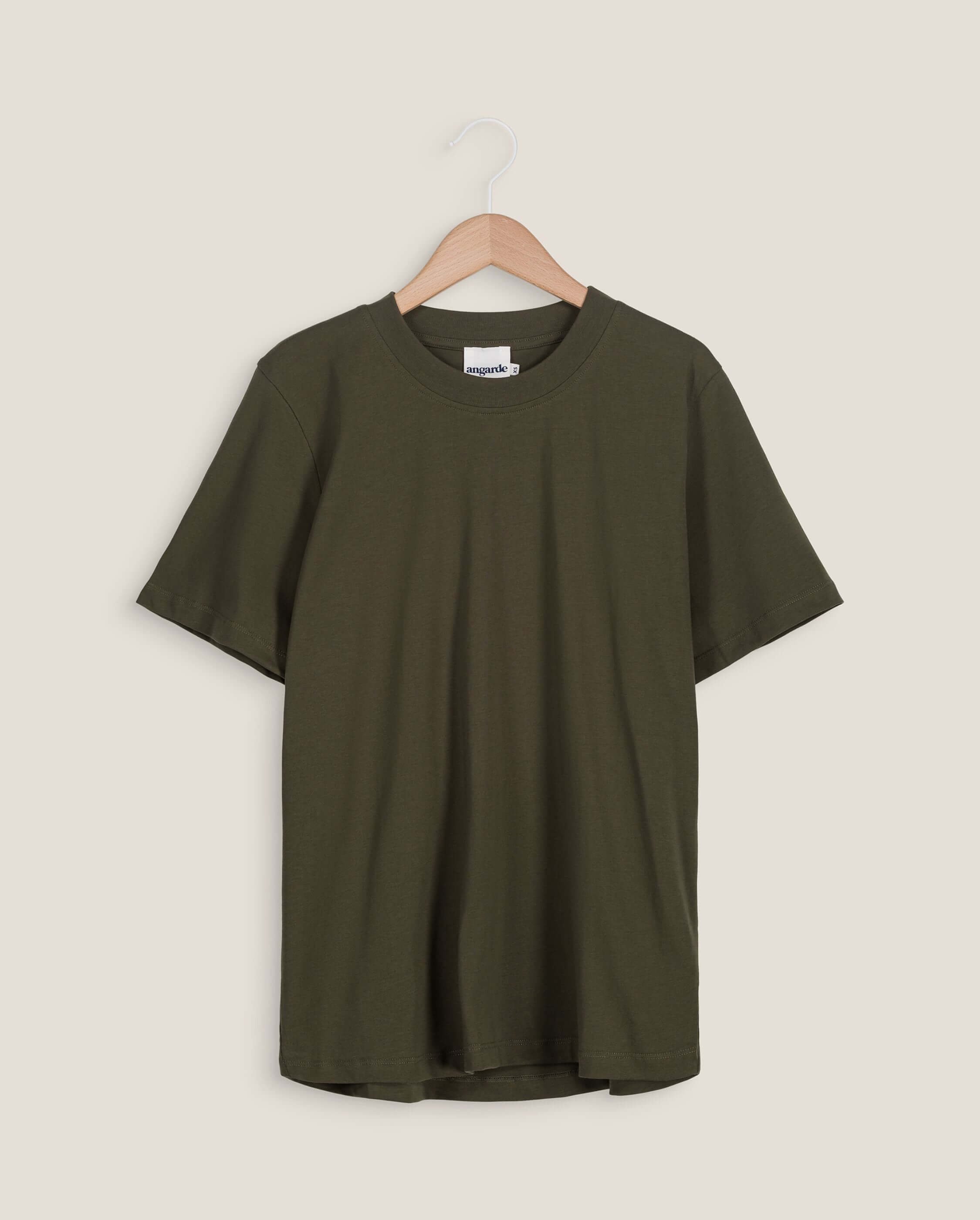 Women's organic cotton T-shirt, khaki ANGARDE Green