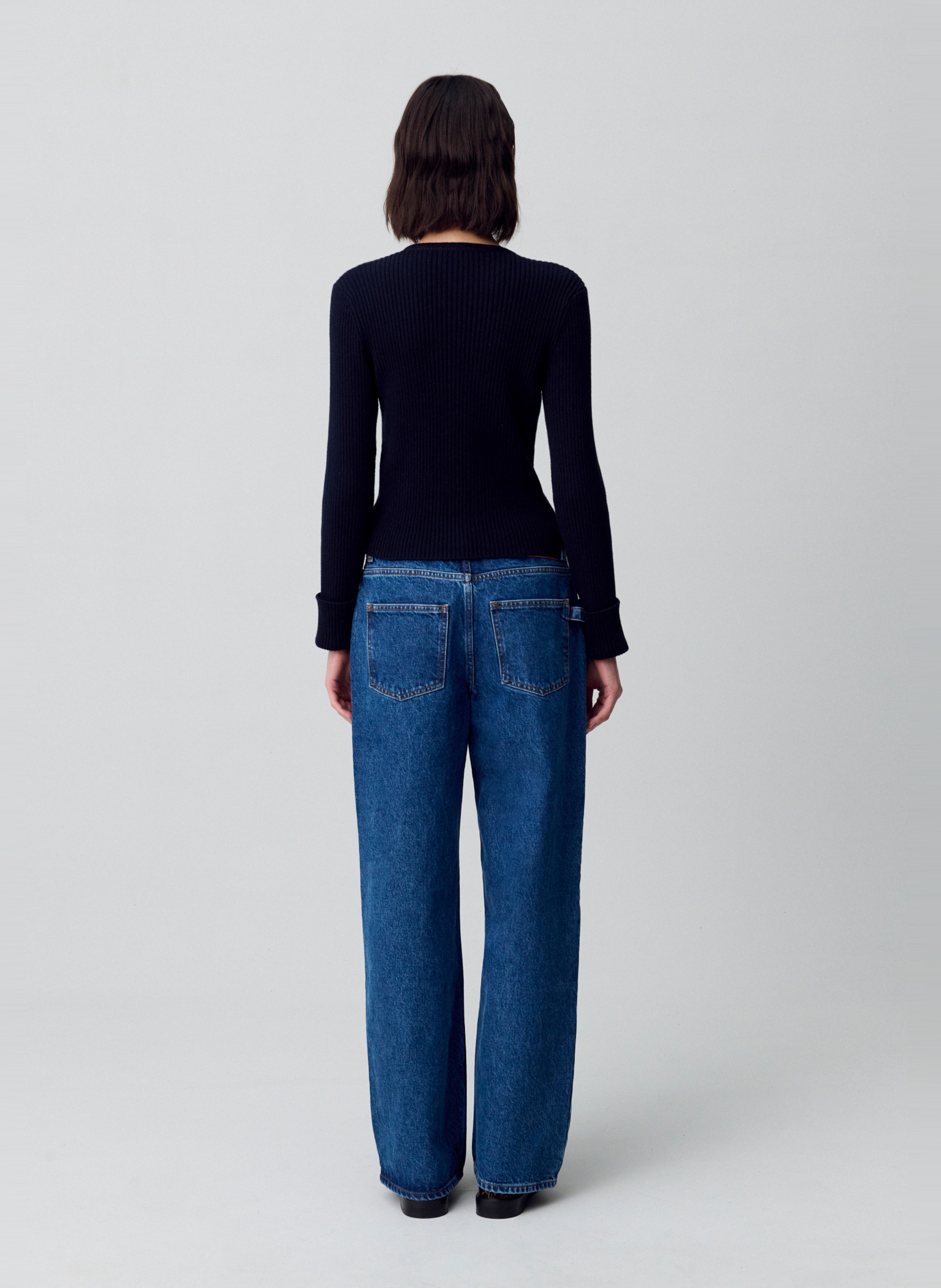 Cardigan droit col rond  CLAUDIE PIERLOT Bleu