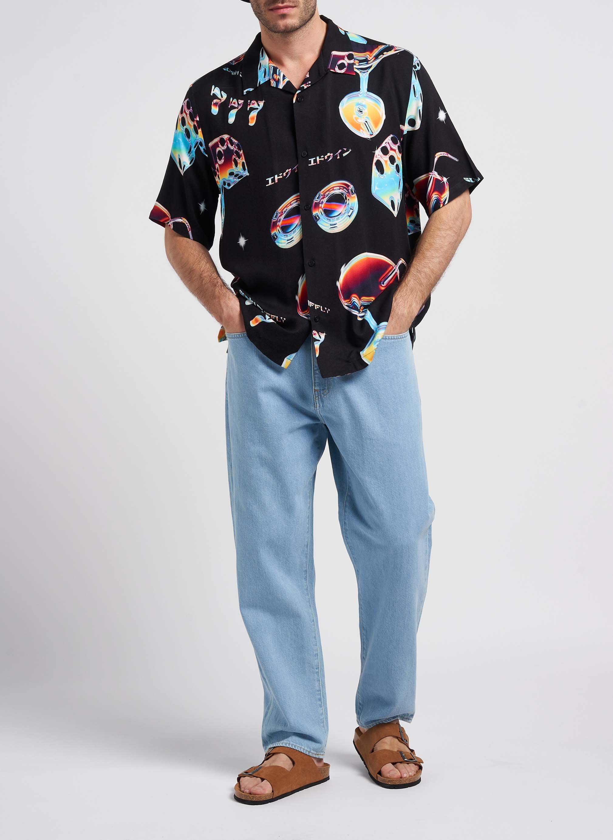 Chemise col cubain imprimée EDWIN Multicolore