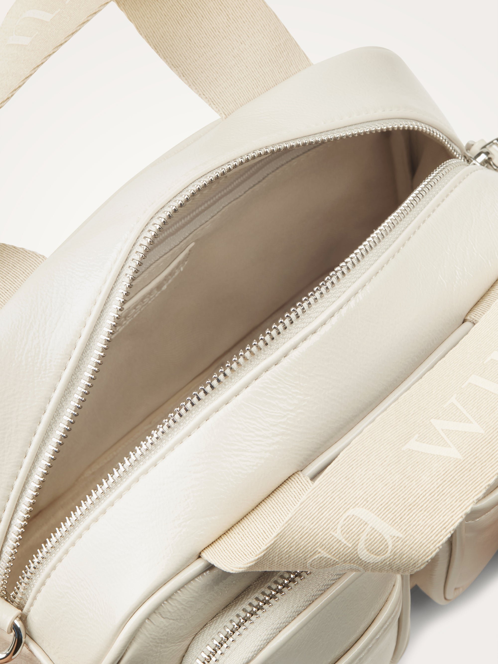 Mini bowling bag with shoulder strap VANESSA WU Beige