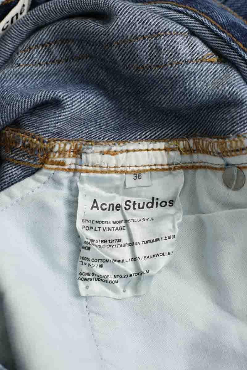 - Straight-leg jeans
- 5 pockets
- Straight cut
- Faded effect ACNE STUDIOS - Seconde Main Blue